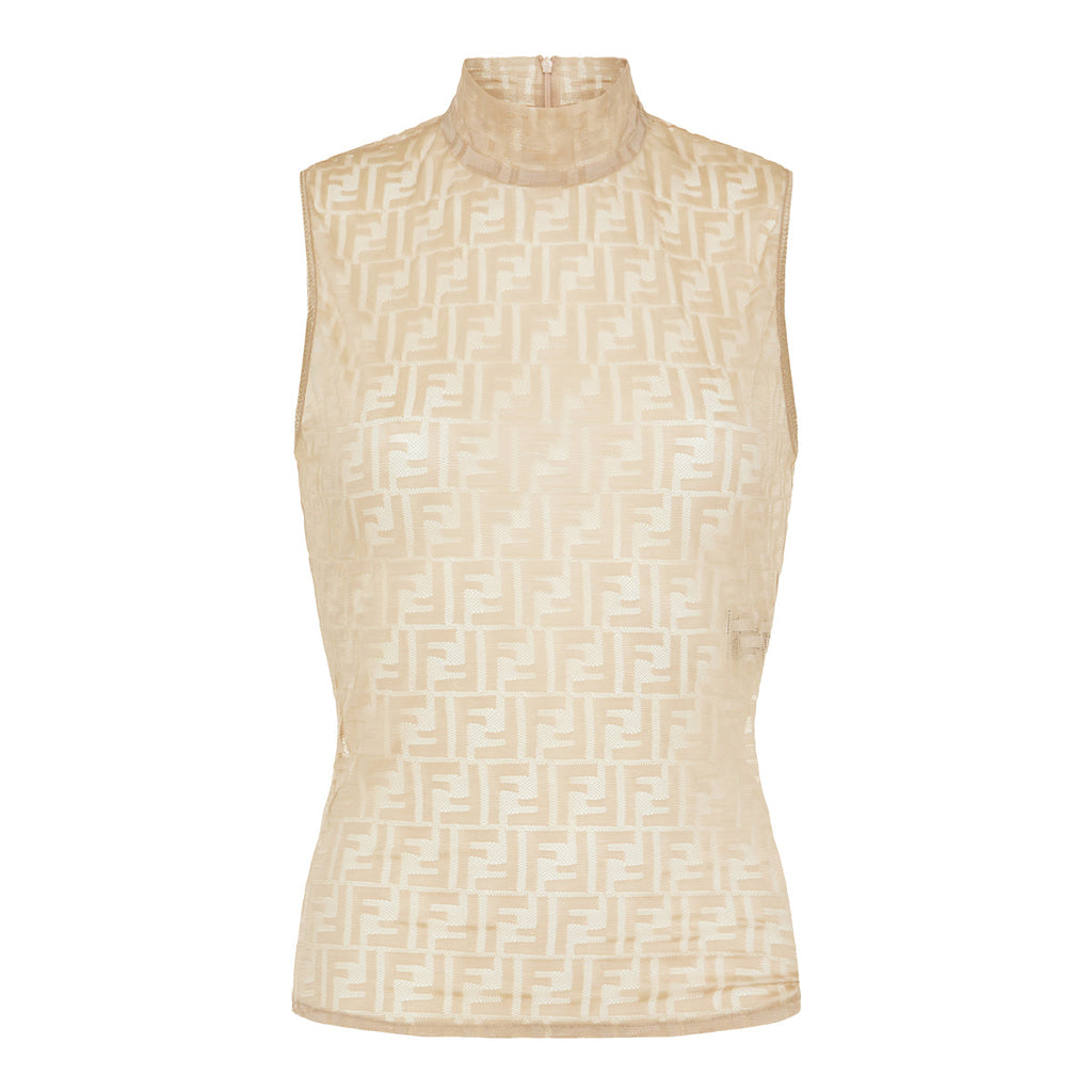 Ff Lace High Neck Top Fendi оригінал – Купити в Україні – боковий вид