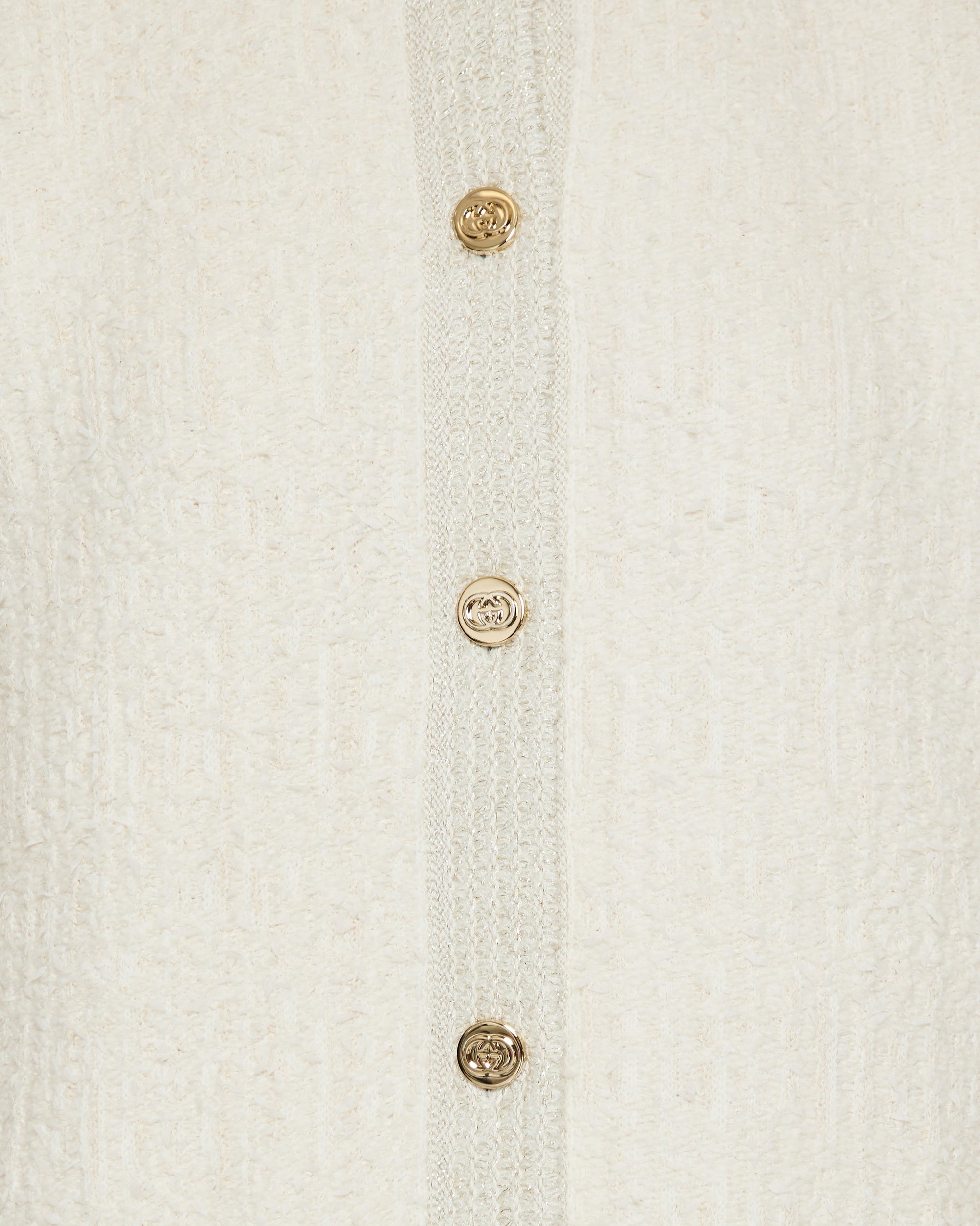Оригінальна Metallic Wool Blend Tweed Cardigan Gucci – збільшений вид