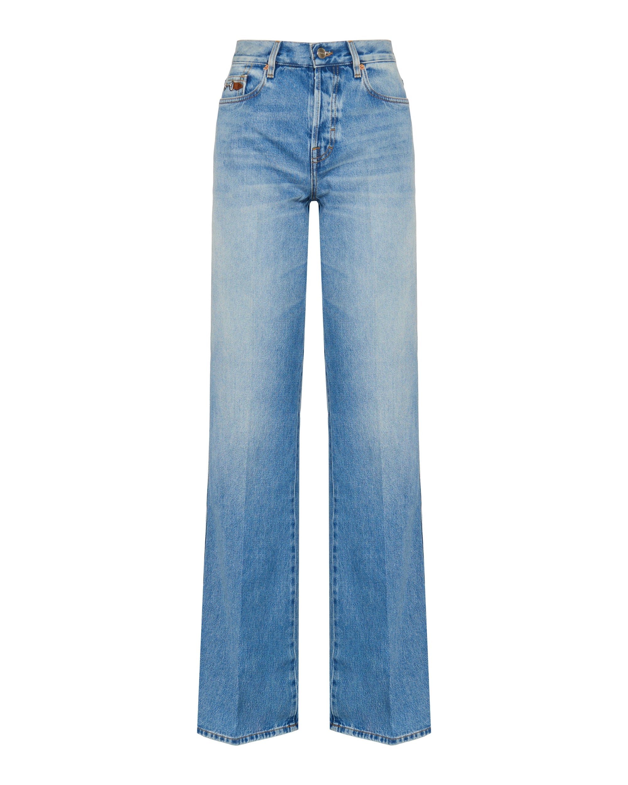Flared Cotton Denim Jeans Gucci оригінал – Купити в Україні – боковий вид