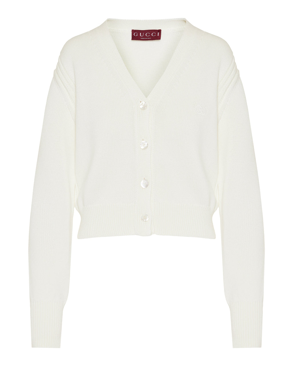 Cotton Cardigan With Embroidery Gucci оригінал – Купити в Україні – боковий вид
