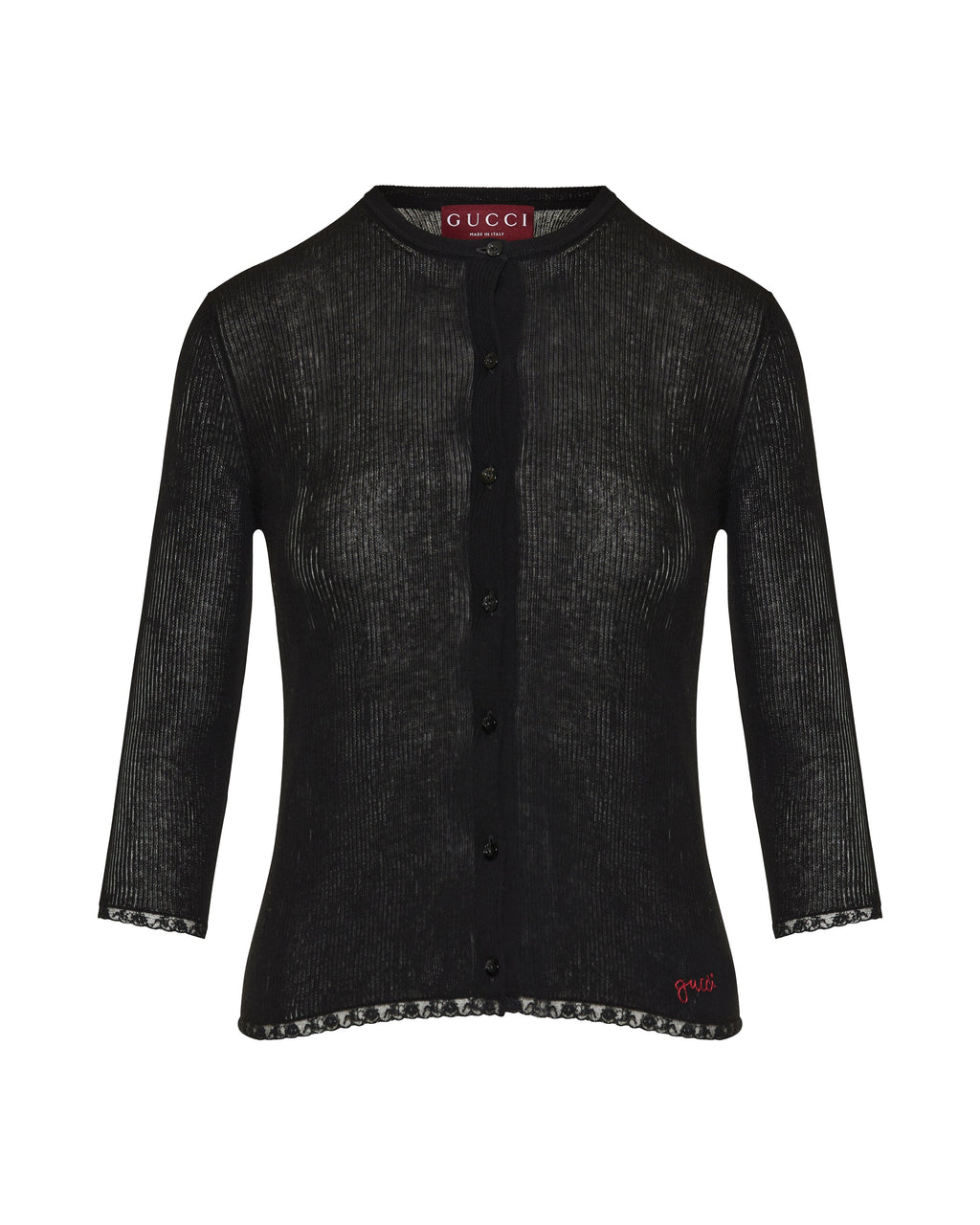 Cotton Rib Cardigan Gucci – Гарантія оригінальності – боковий вид