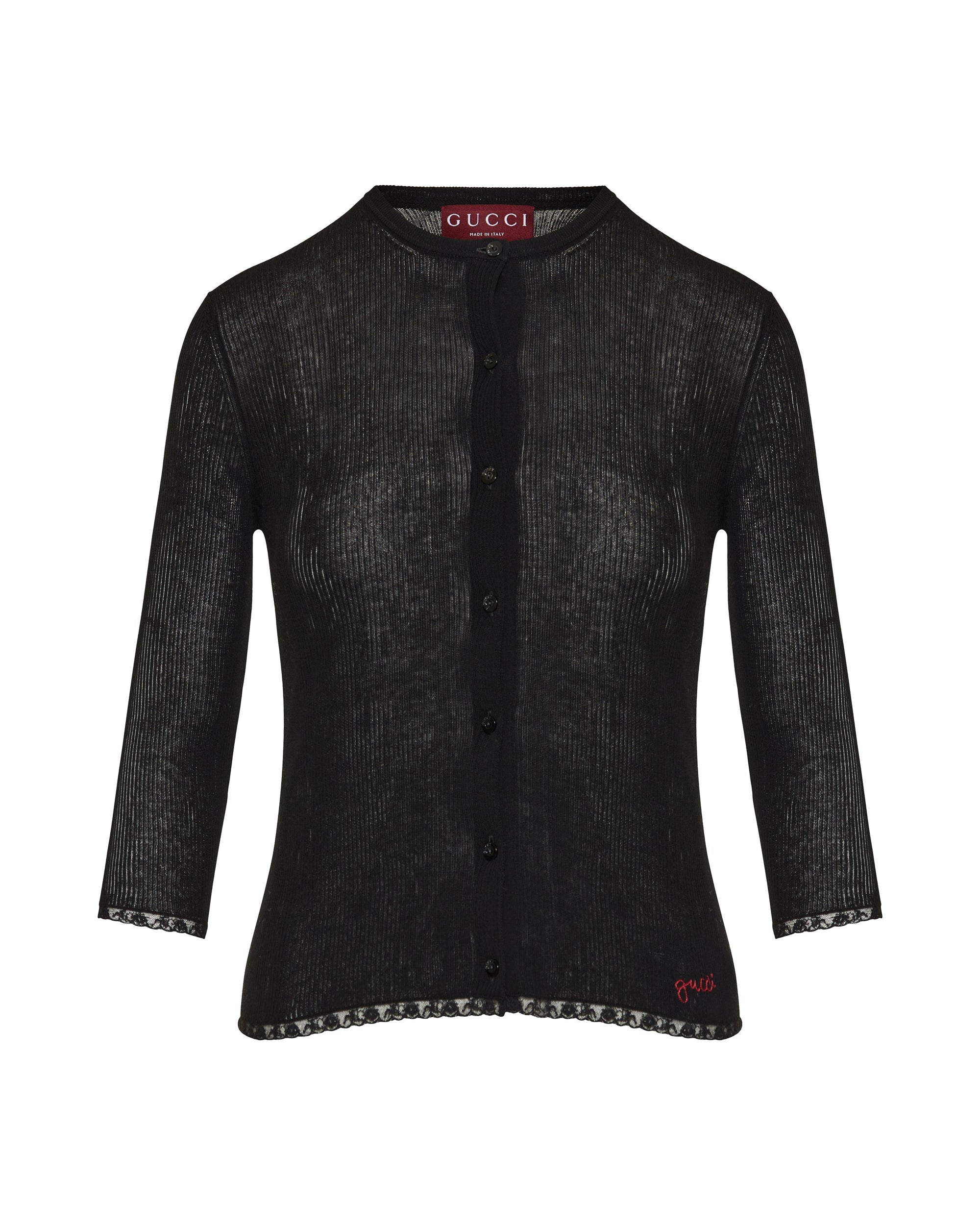 Cotton Rib Cardigan Gucci – Гарантія оригінальності – боковий вид