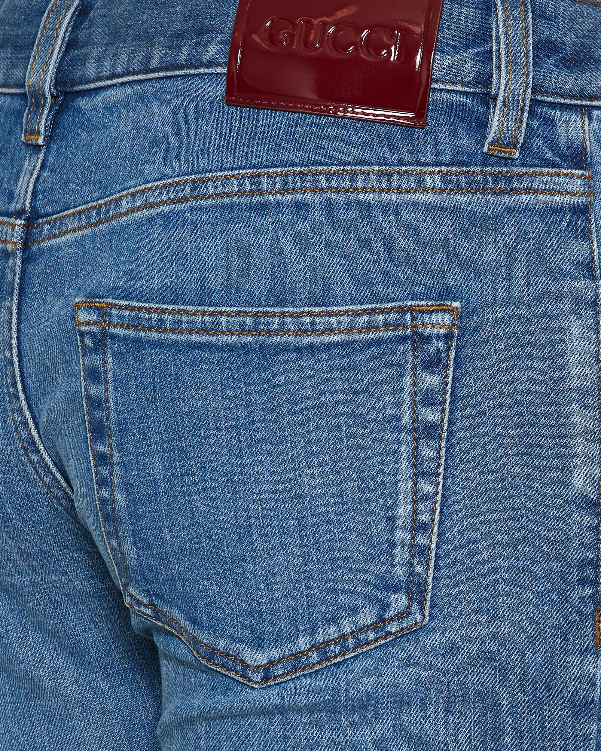 Оригінальна Five Pocket Cotton Denim Jeans Gucci – детальний вид