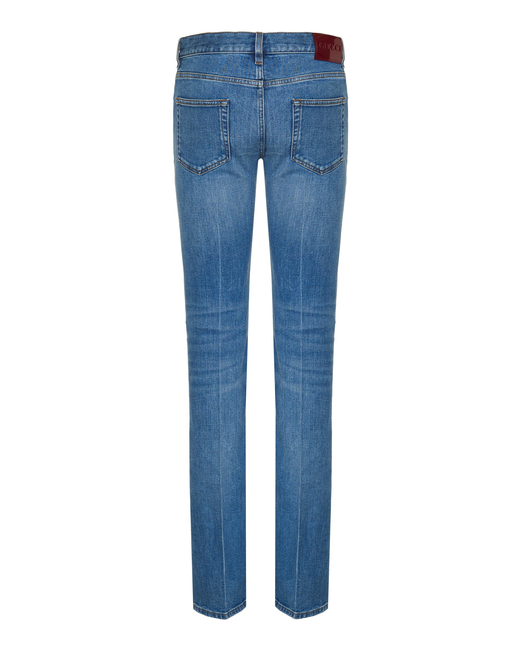 Оригінальна Five Pocket Cotton Denim Jeans Gucci – вид ззаду