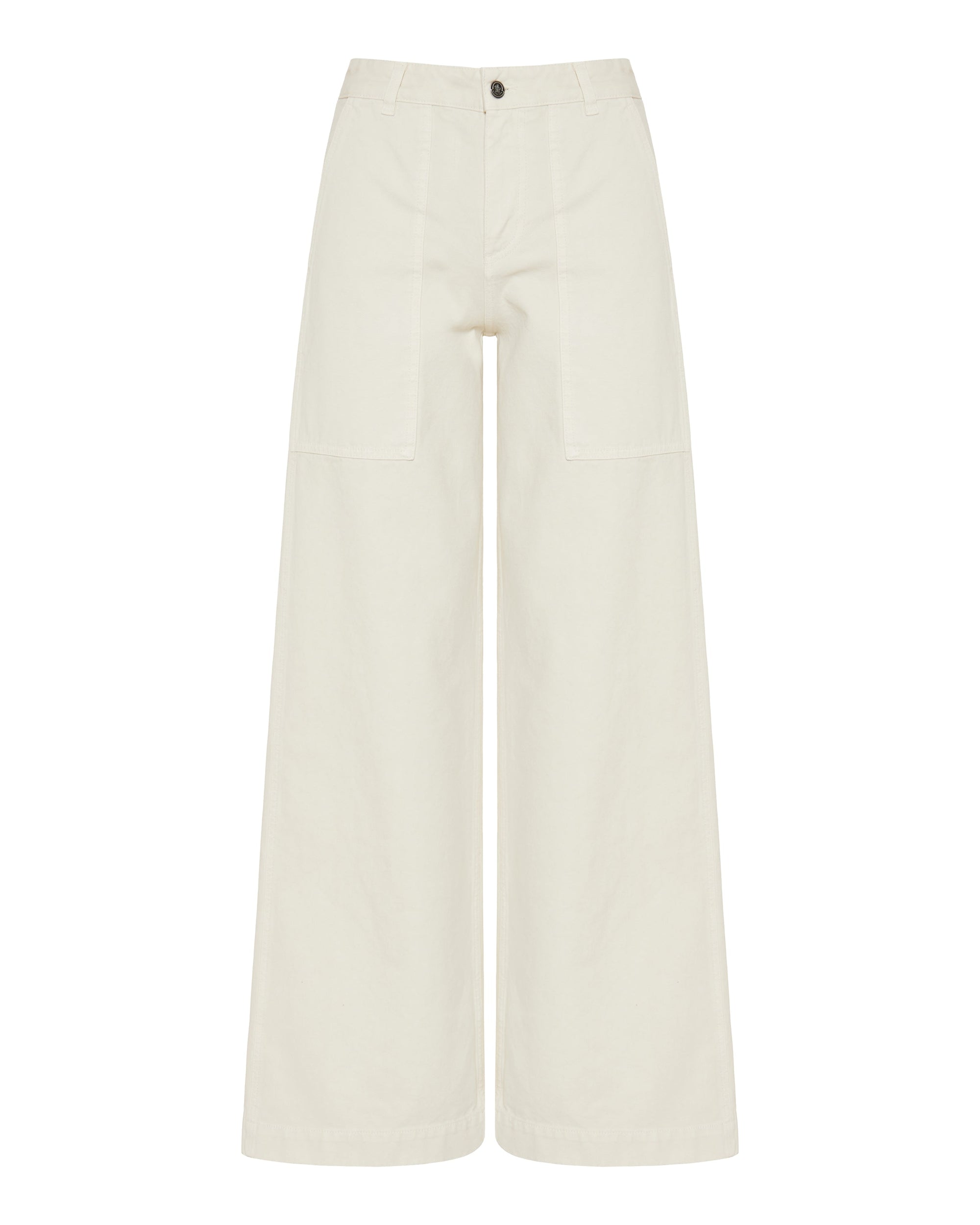 Оригінальна Leather Logo Cotton Trousers Moncler – боковий вид