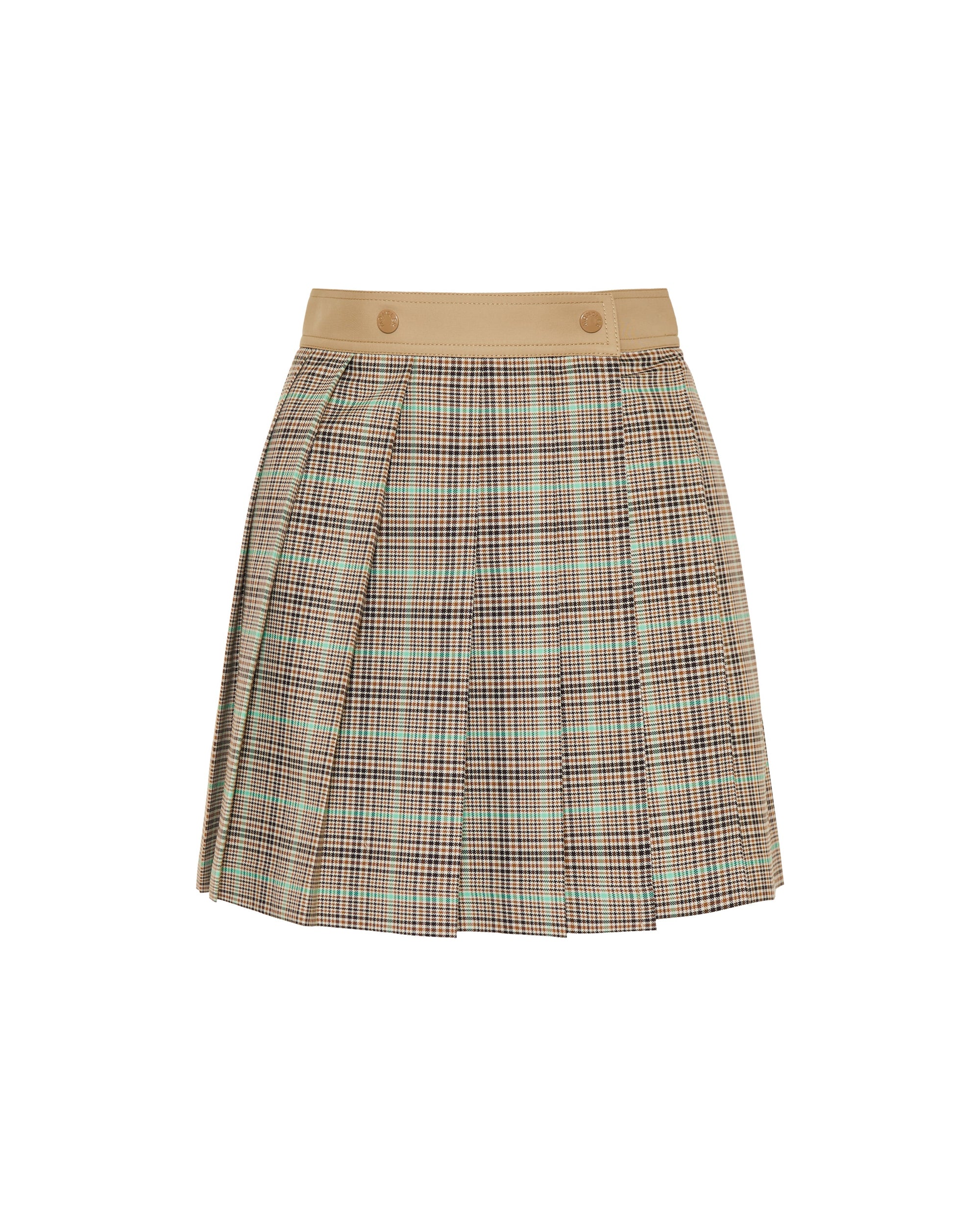 Оригінальна Checked Pleated Mini Skirt Moncler – боковий вид