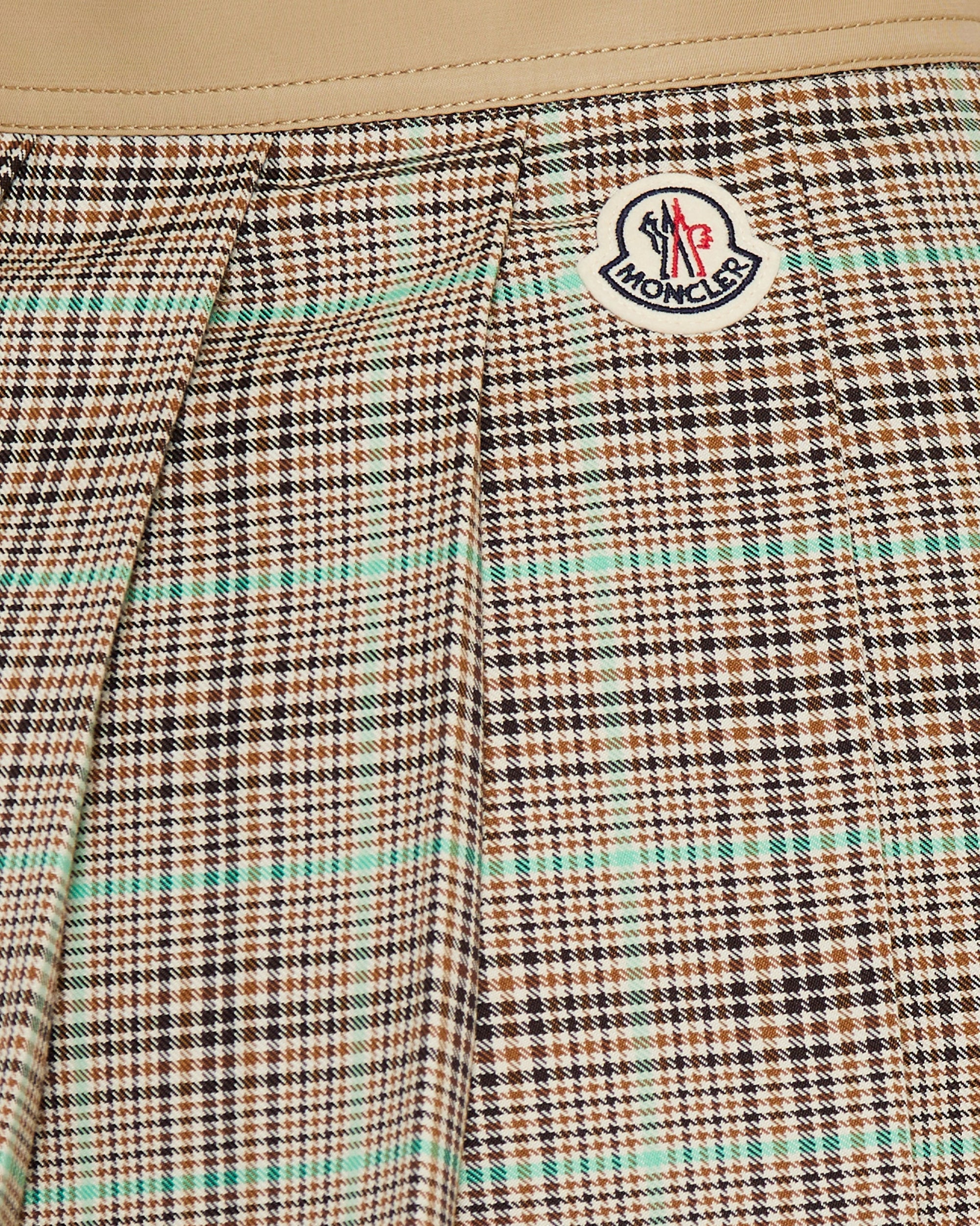 Оригінальна Checked Pleated Mini Skirt Moncler – збільшений вид