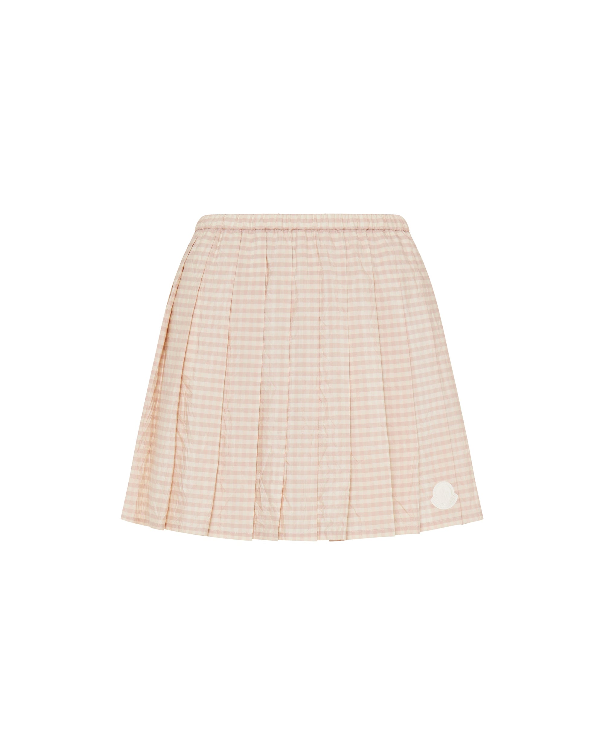 Vichy Cotton Blend Pleated Mini Skirt Moncler – Гарантія оригінальності – боковий вид - MONCLER