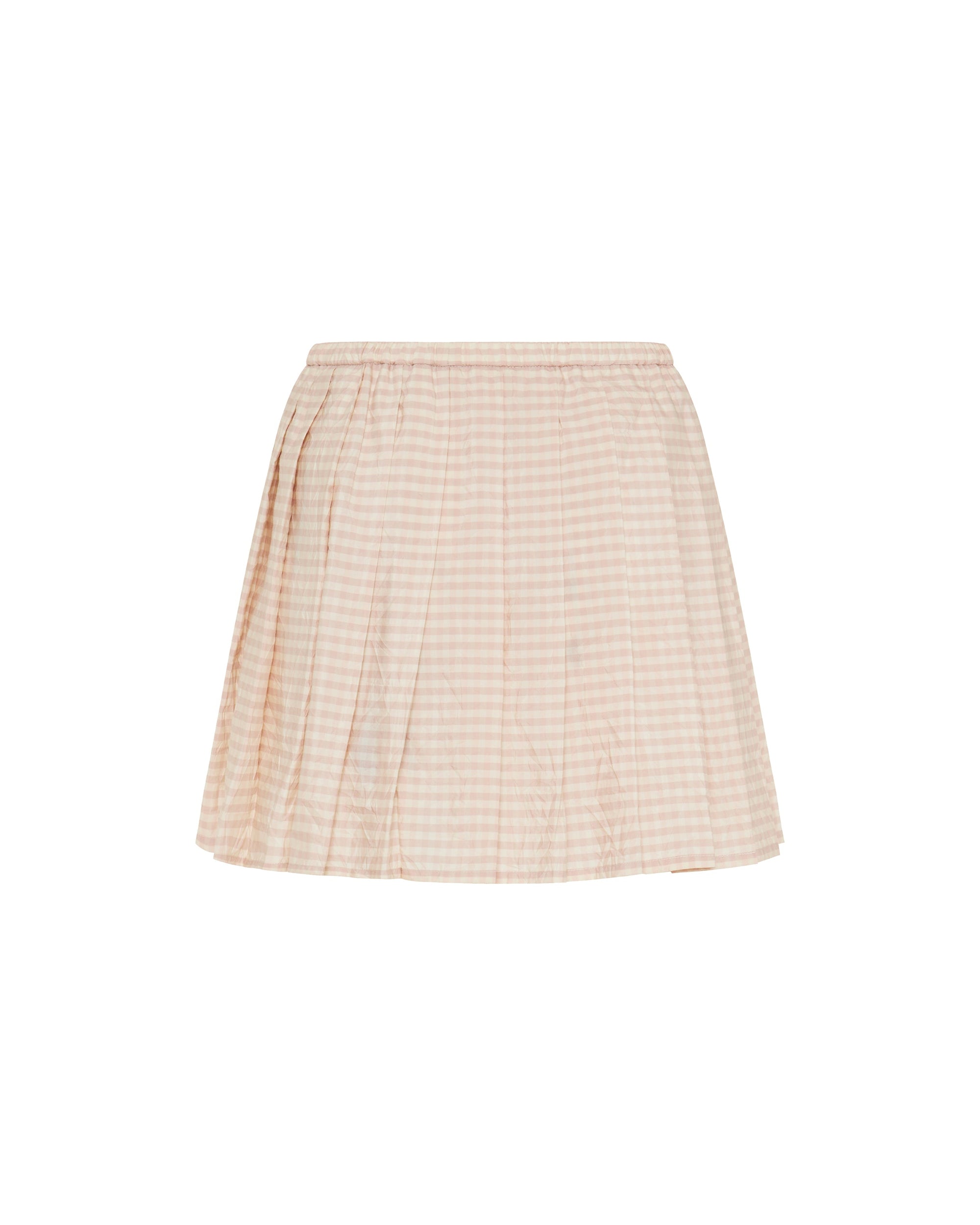 Vichy Cotton Blend Pleated Mini Skirt Moncler – Гарантія оригінальності – детальний вид - MONCLER