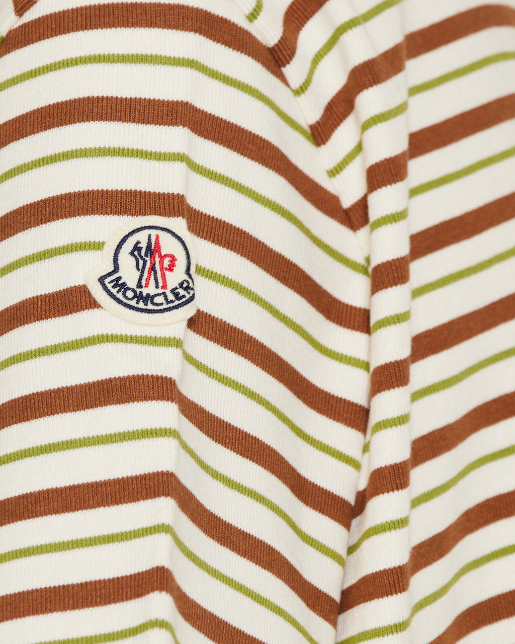 Оригінальна Striped Cotton Polo Shirt Moncler – збільшений вид