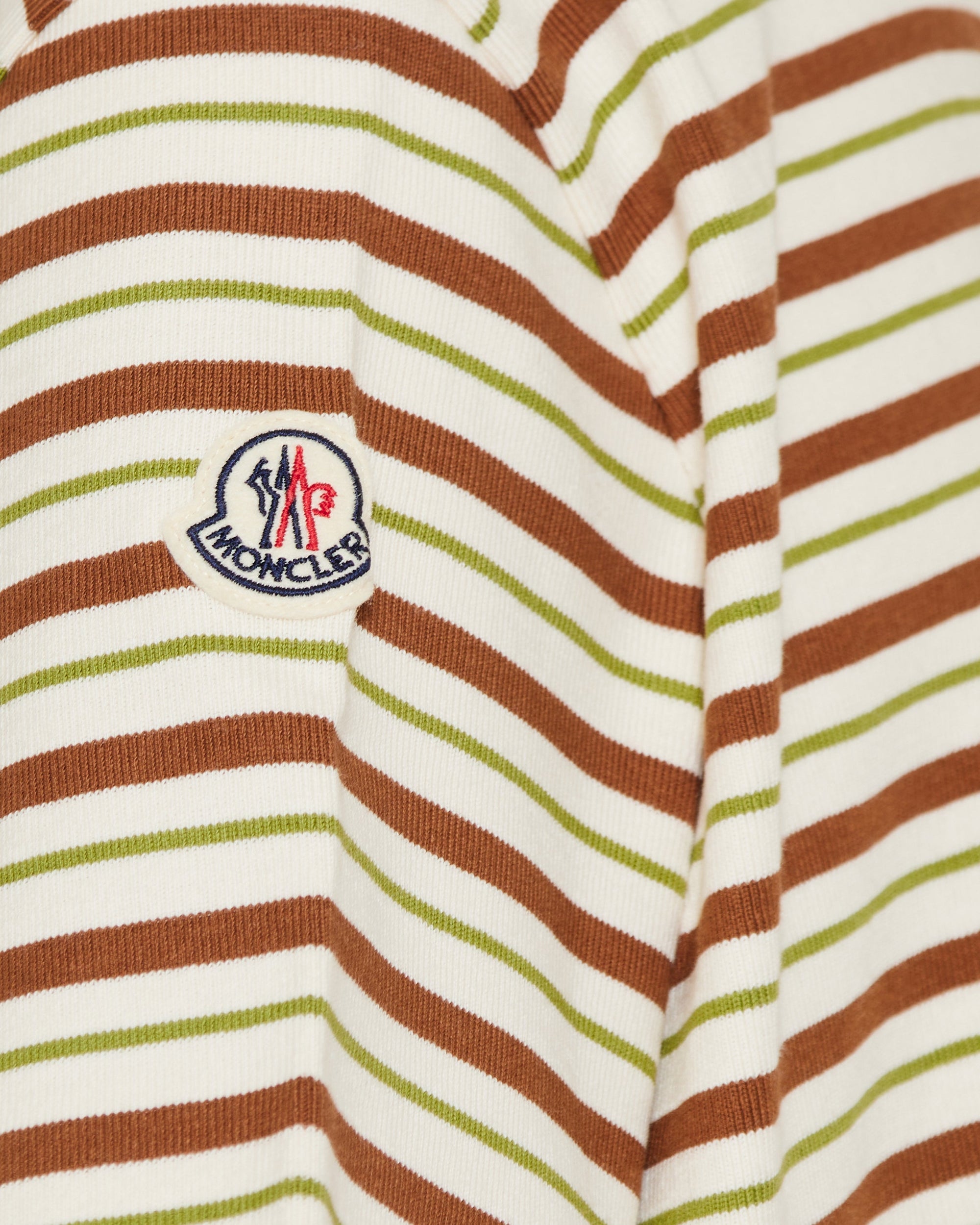 Оригінальна Striped Cotton Polo Shirt Moncler – збільшений вид