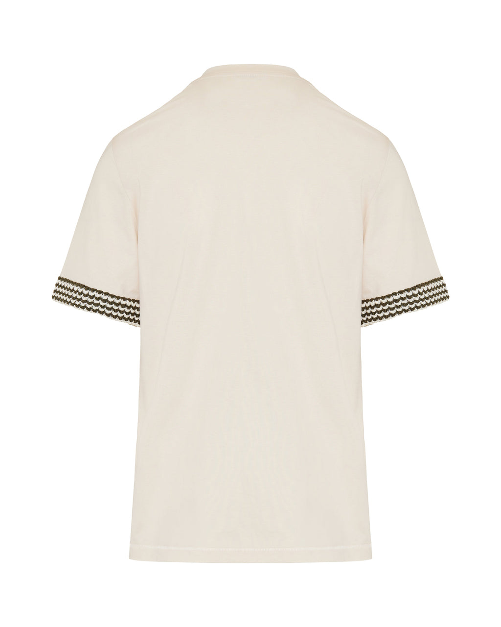 Crochet Trimmed Cotton Logo T Shirt Moncler – Гарантія оригінальності – вид ззаду