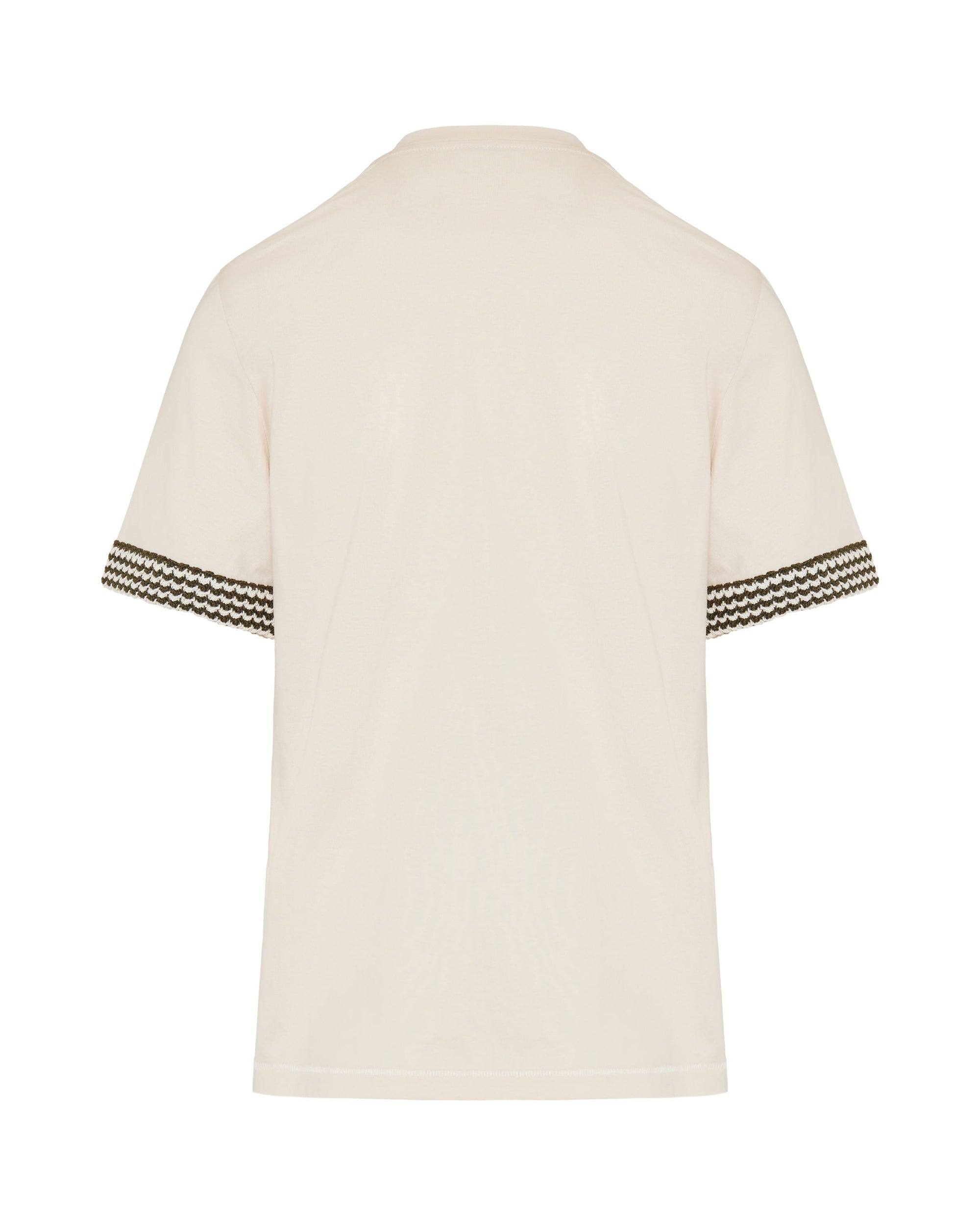 Crochet Trimmed Cotton Logo T Shirt Moncler – Гарантія оригінальності – вид ззаду