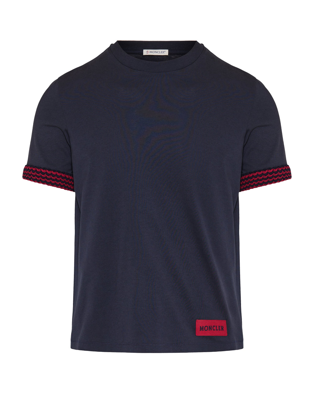 Crochet Trimmed Cotton Logo T Shirt Moncler – Гарантія оригінальності – боковий вид