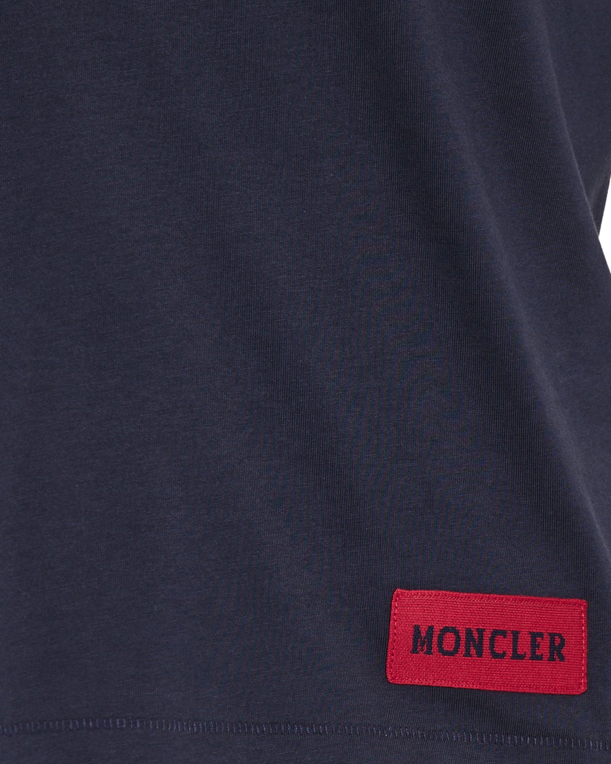 Crochet Trimmed Cotton Logo T Shirt Moncler – Гарантія оригінальності – детальний вид