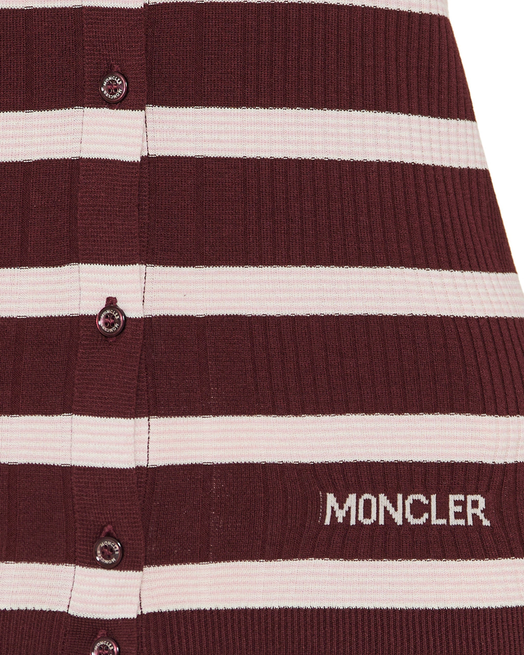 Оригінальна Striped Ribbed Cotton Polo Shirt Moncler – збільшений вид