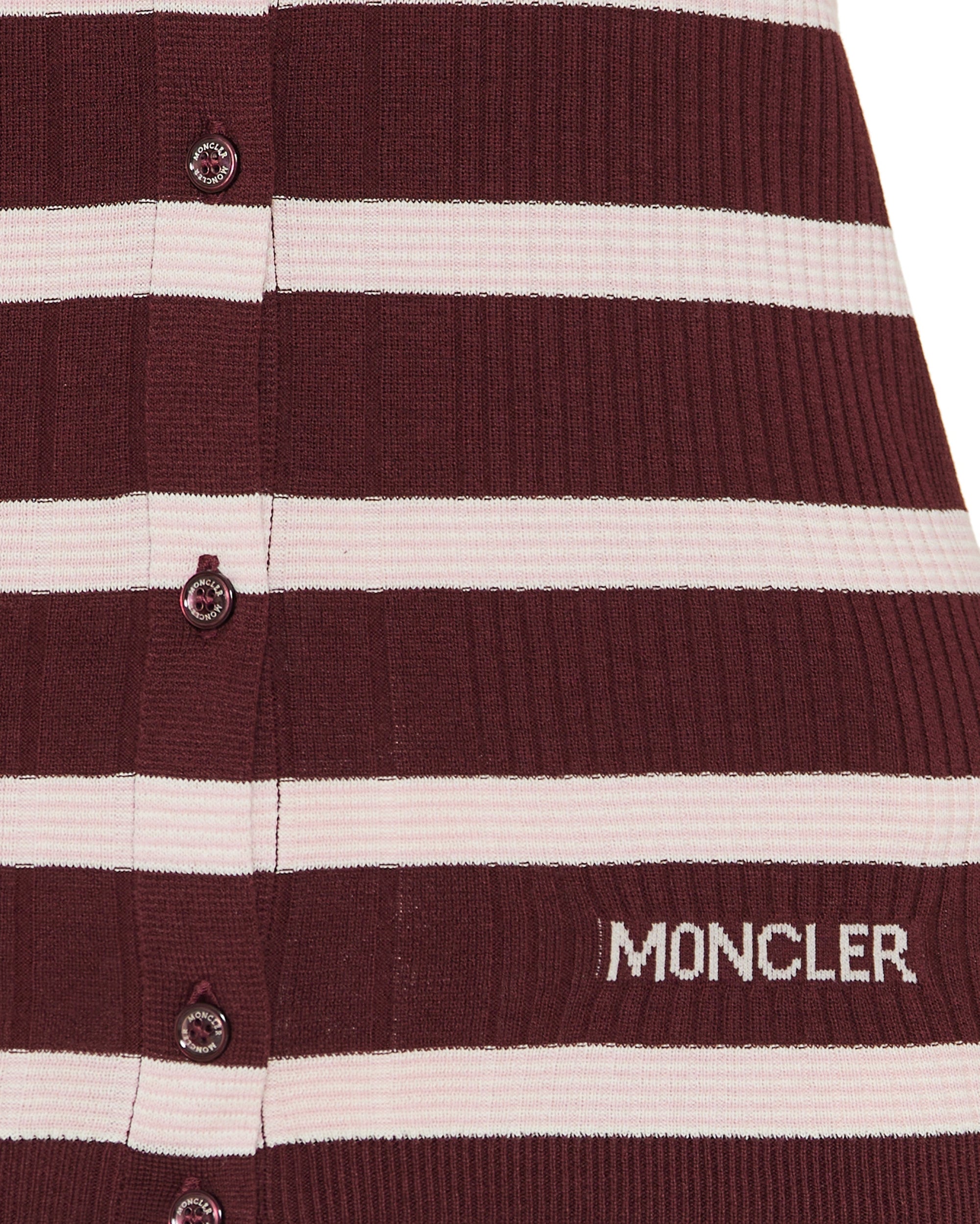 Оригінальна Striped Ribbed Cotton Polo Shirt Moncler – збільшений вид
