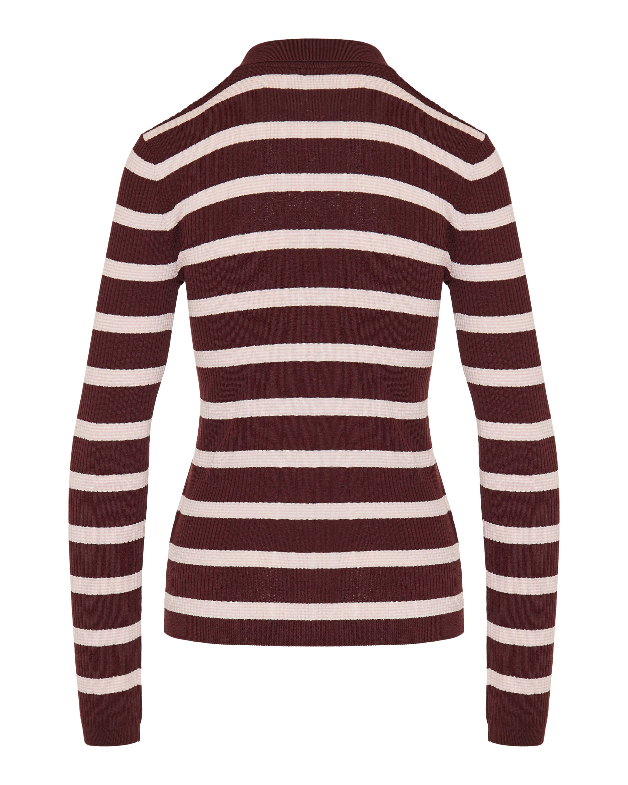 Оригінальна Striped Ribbed Cotton Polo Shirt Moncler – детальний вид