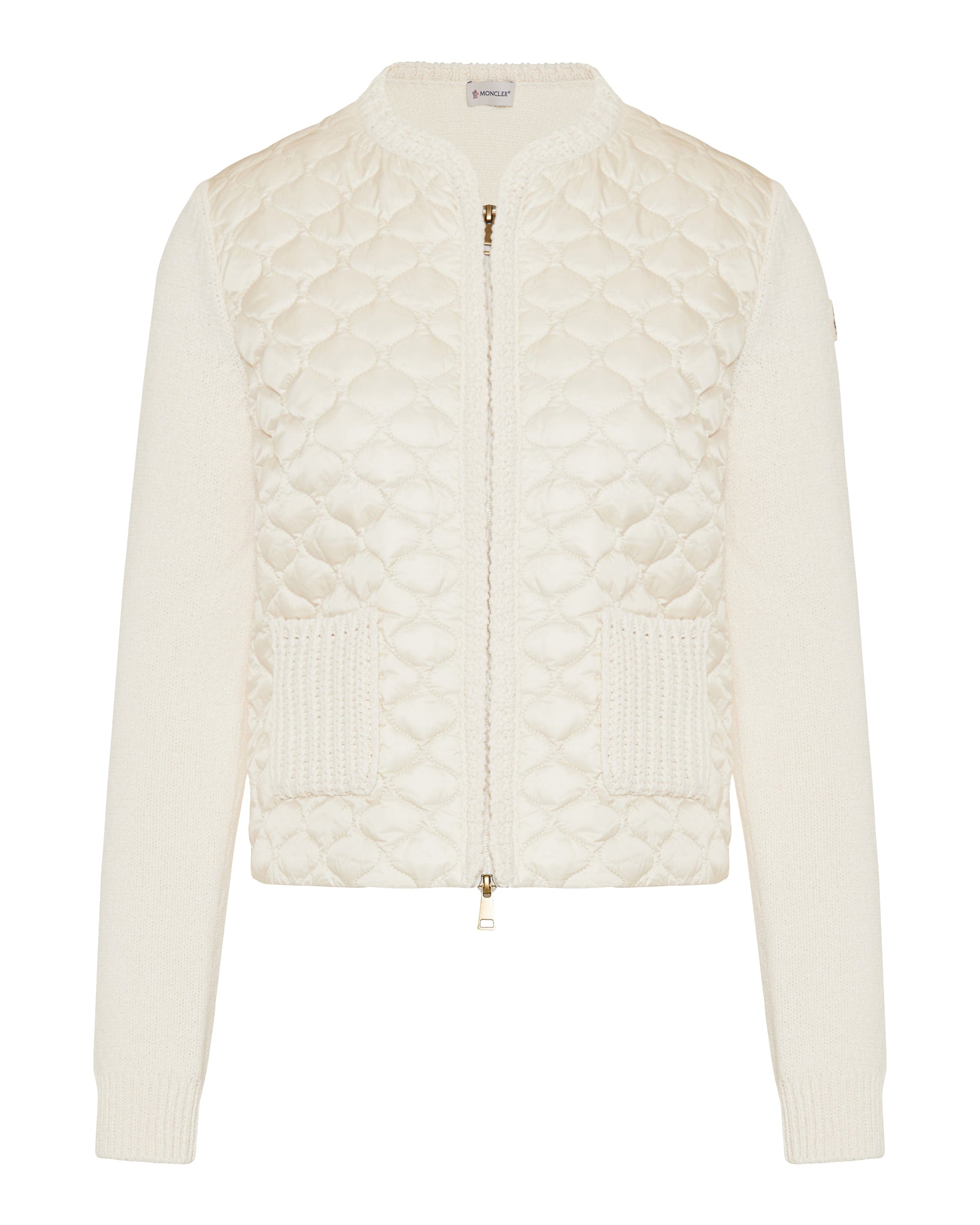 Geometric Quilted Padded Zip Up Cardigan Moncler оригінал – Купити в Україні – боковий вид - MONCLER