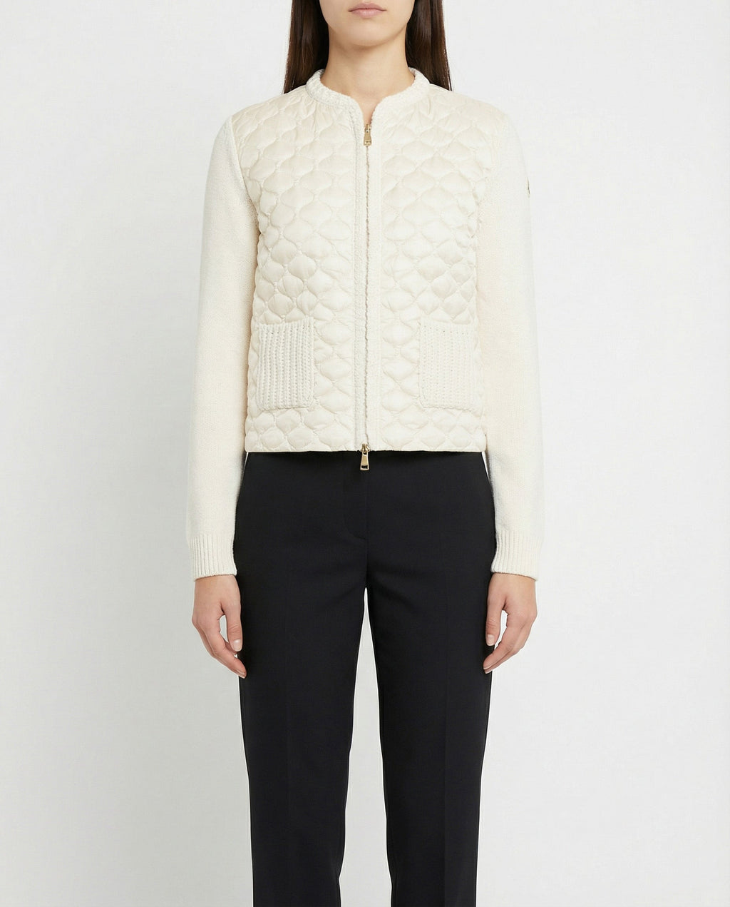 Geometric Quilted Padded Zip Up Cardigan Moncler оригінал – Купити в Україні – вид ззаду