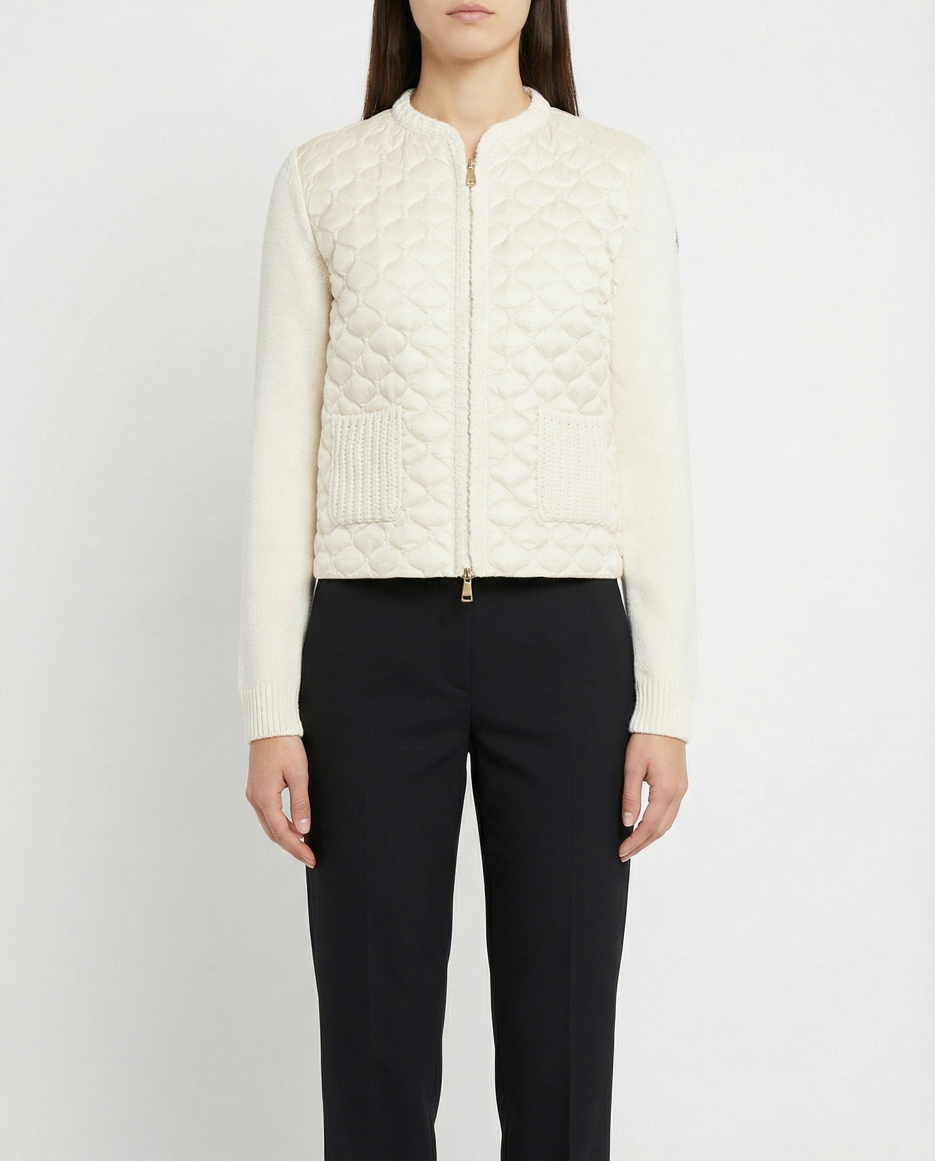 Geometric Quilted Padded Zip Up Cardigan Moncler оригінал – Купити в Україні – вид ззаду - MONCLER