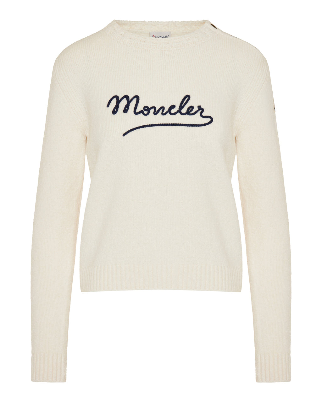 Embroidered Logo Cotton Blend Jumper Moncler оригінал – Купити в Україні – боковий вид