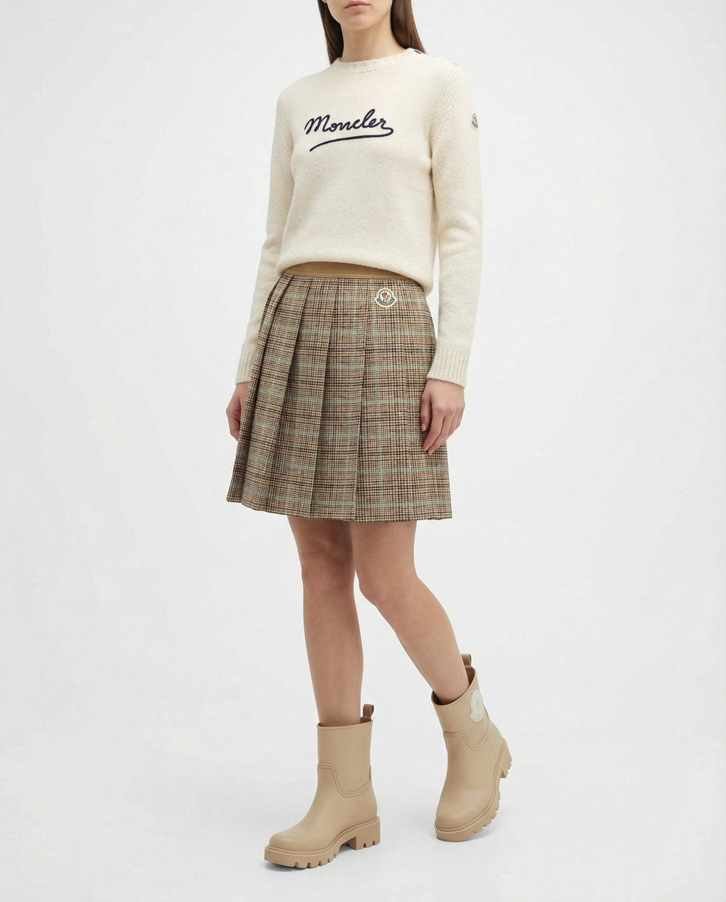 Embroidered Logo Cotton Blend Jumper Moncler оригінал – Купити в Україні – вид ззаду