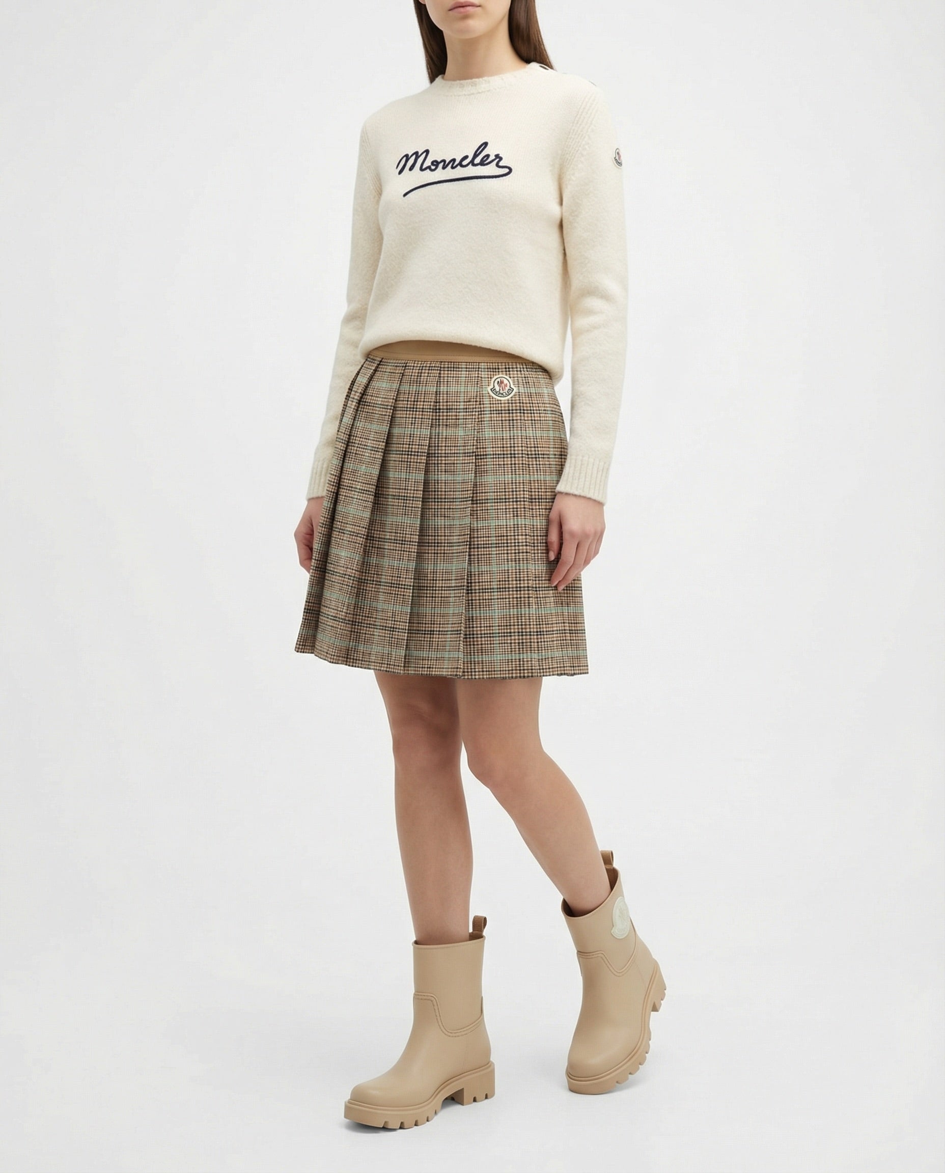 Embroidered Logo Cotton Blend Jumper Moncler оригінал – Купити в Україні – вид ззаду
