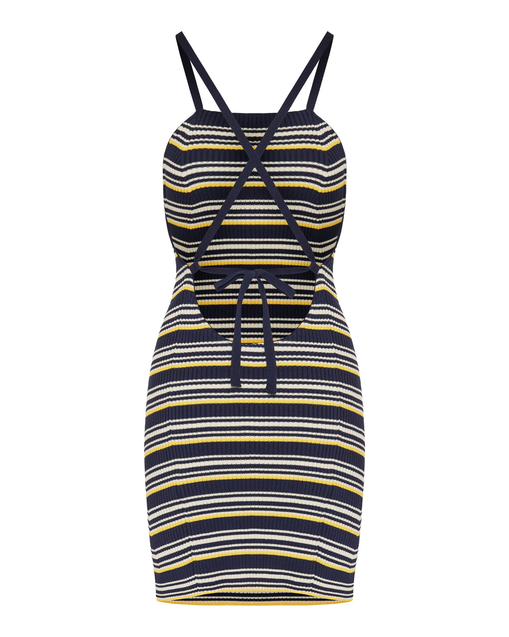 Оригінальна Striped Sleeveless Dress In Cotton Blend Miu miu – детальний вид
