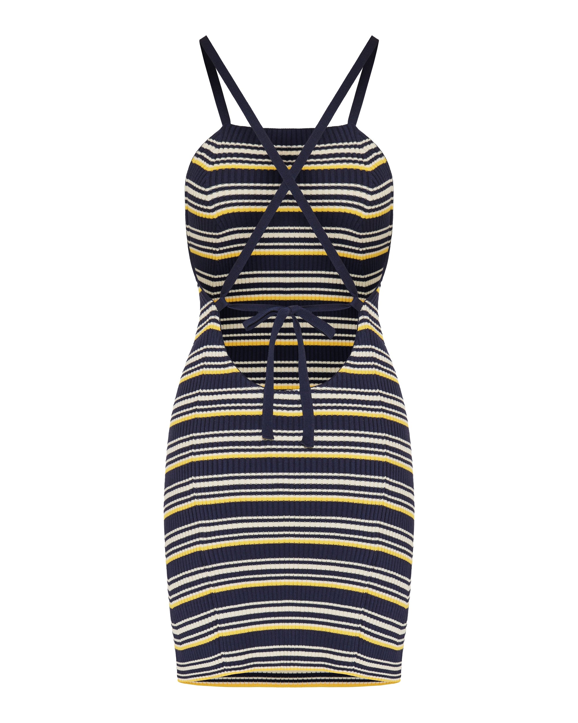 Оригінальна Striped Sleeveless Dress In Cotton Blend Miu miu – детальний вид