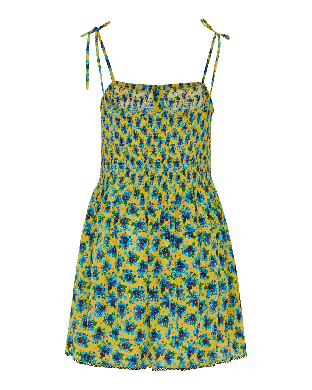 Floral Smocked Silk Mini Dress Miu miu оригінал – Купити в Україні – детальний вид