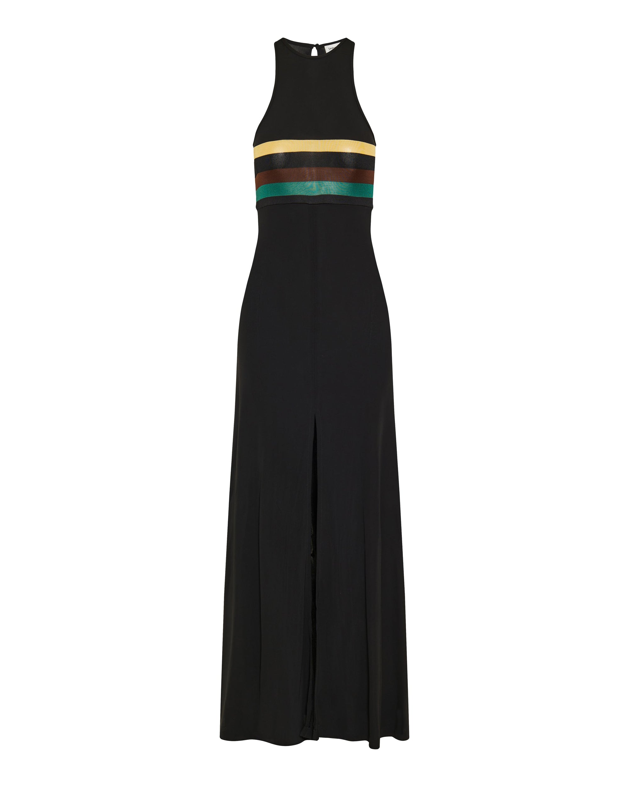 Оригінальна Striped Crepe Jersey Tank Dress Saint laurent – боковий вид