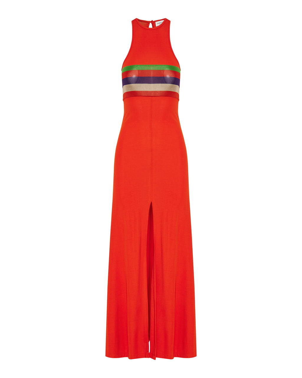Оригінальна Striped Crepe Jersey Tank Dress Saint laurent – боковий вид