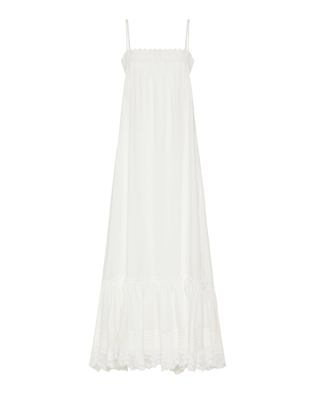Embroidered Cotton Poplin Dress Saint laurent – Гарантія оригінальності – боковий вид