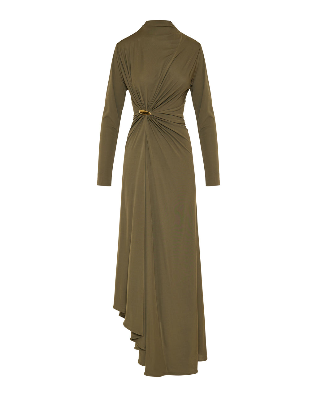 Asymmetric Embellished Gathered Jersey Maxi Dress Bottega veneta оригінал – Купити в Україні – боковий вид
