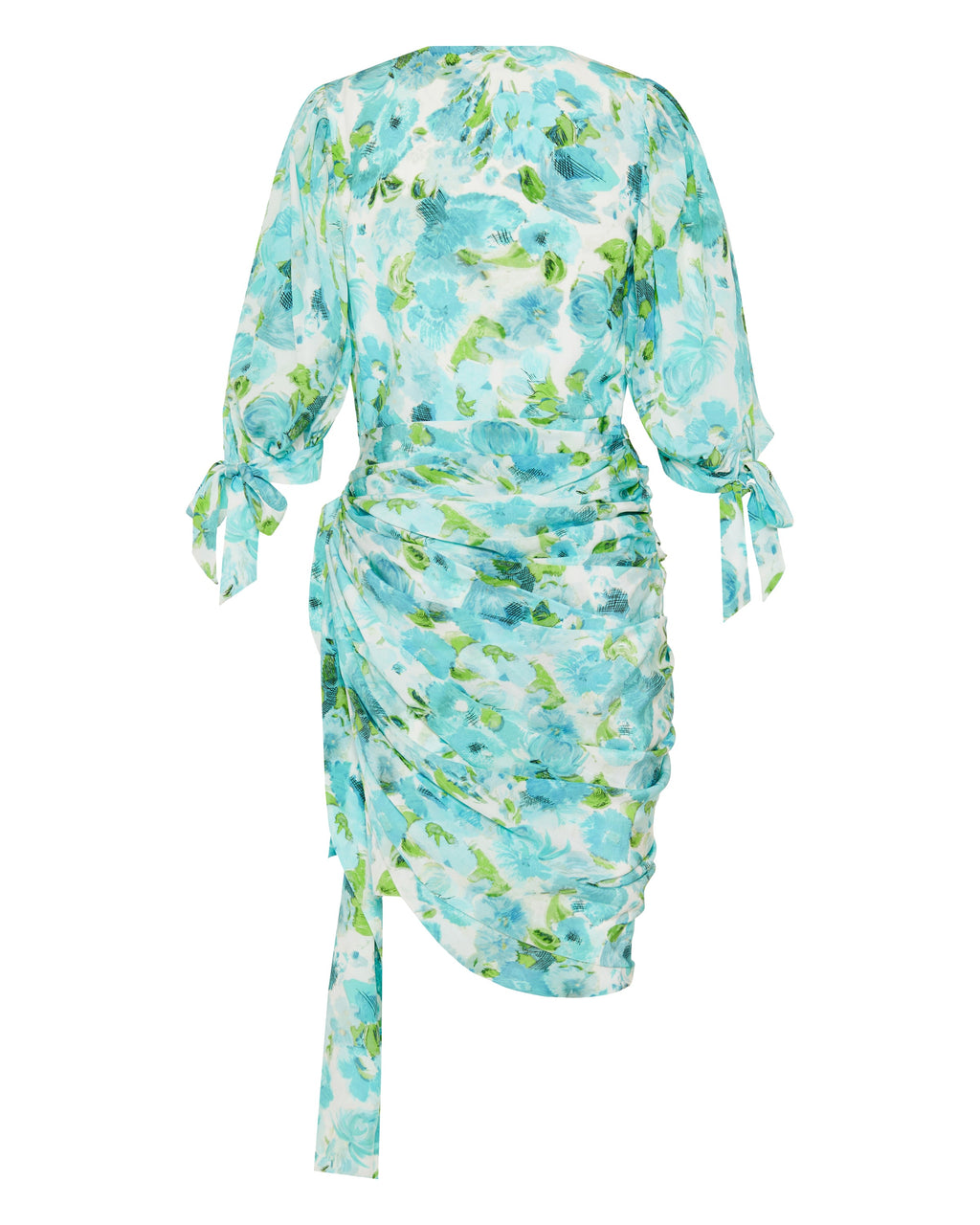 Draped Floral Print Silk Mini Dress Chloe оригінал – Купити в Україні – детальний вид