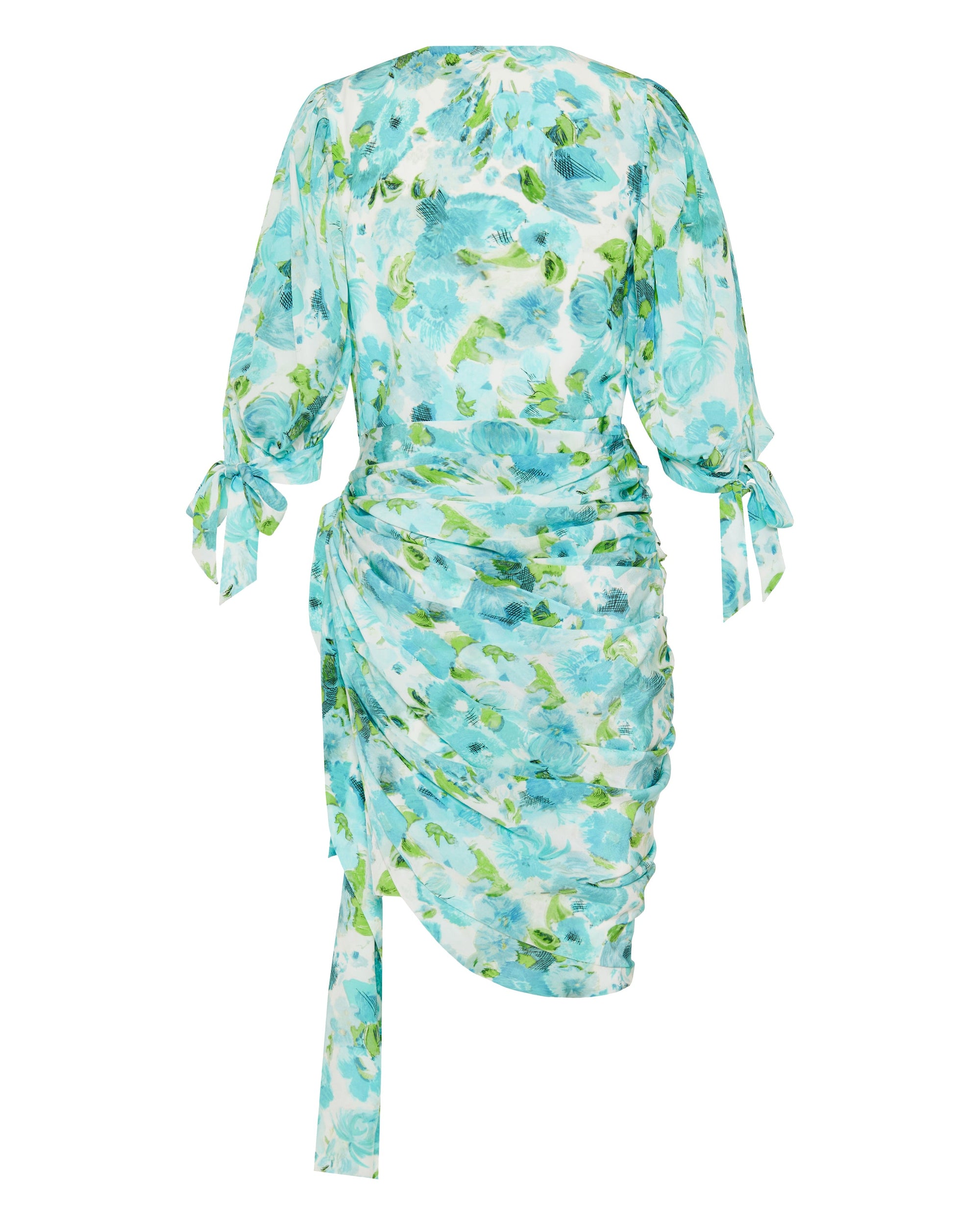 Draped Floral Print Silk Mini Dress Chloe оригінал – Купити в Україні – детальний вид