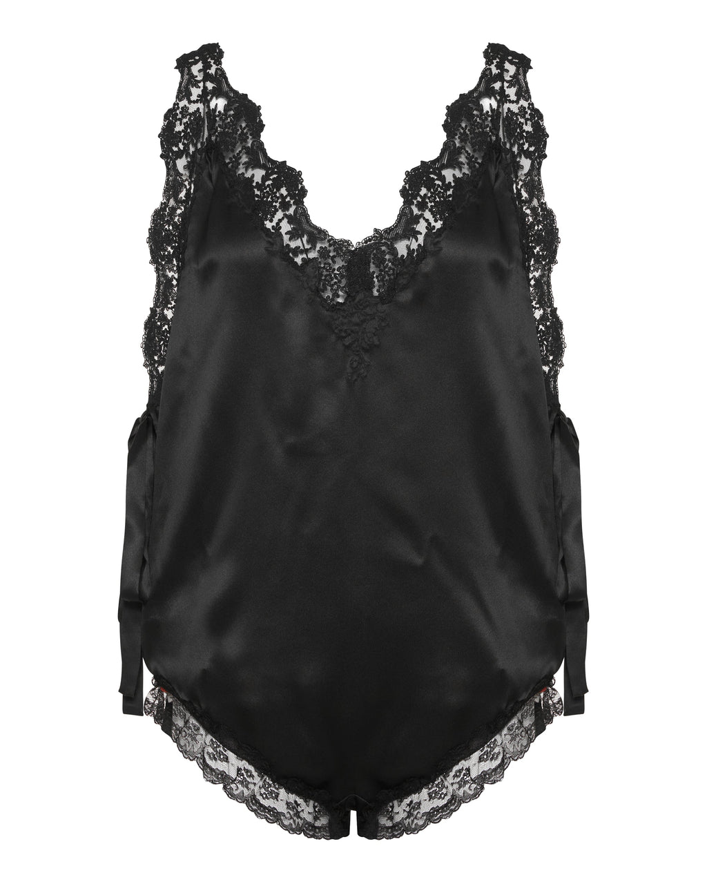 Laced Romper In Silk Crepe Muslin Saint laurent – Гарантія оригінальності – боковий вид