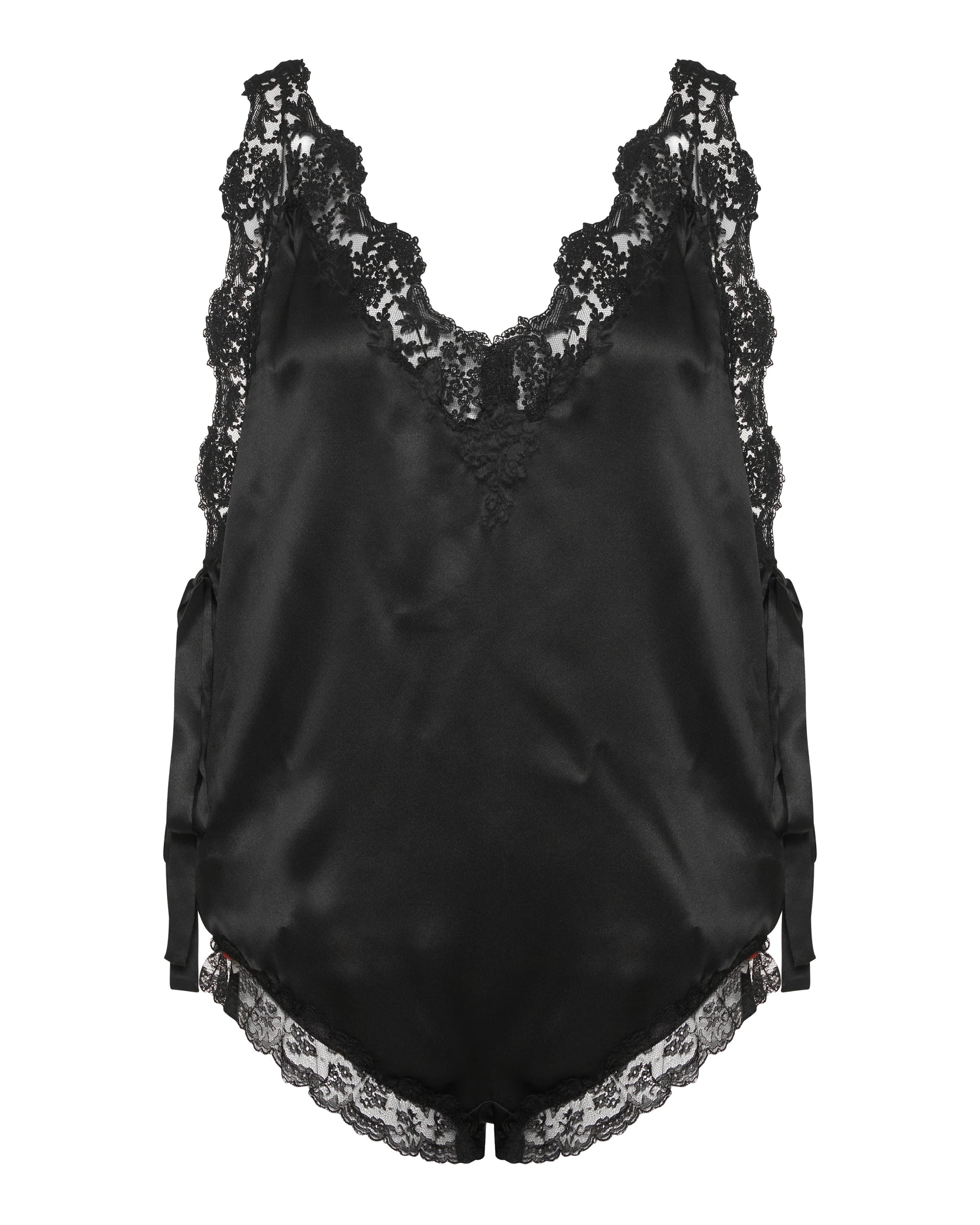Laced Romper In Silk Crepe Muslin Saint laurent – Гарантія оригінальності – боковий вид