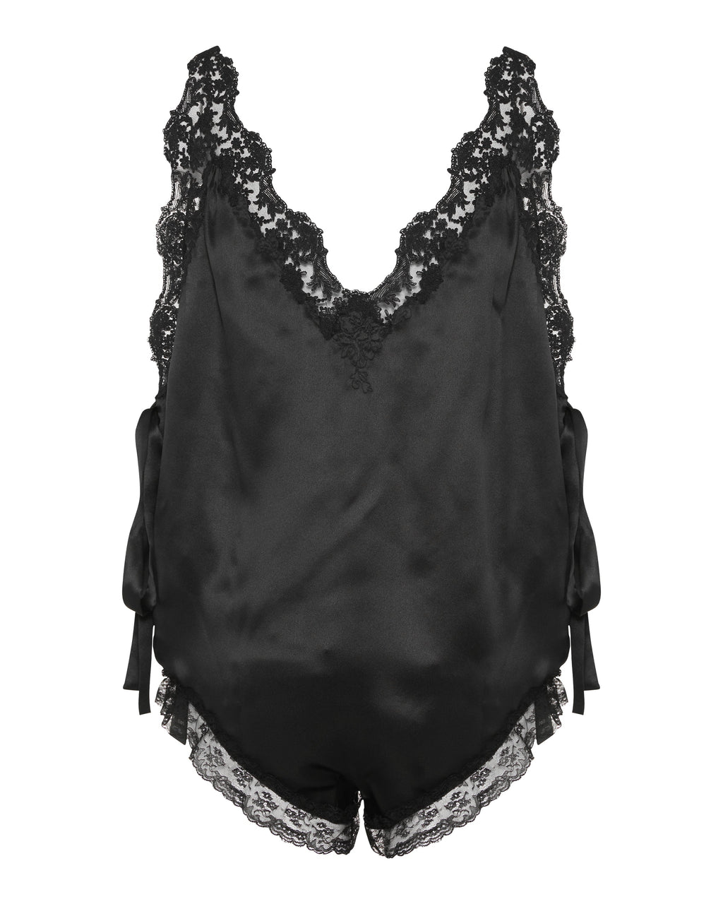 Laced Romper In Silk Crepe Muslin Saint laurent – Гарантія оригінальності – детальний вид