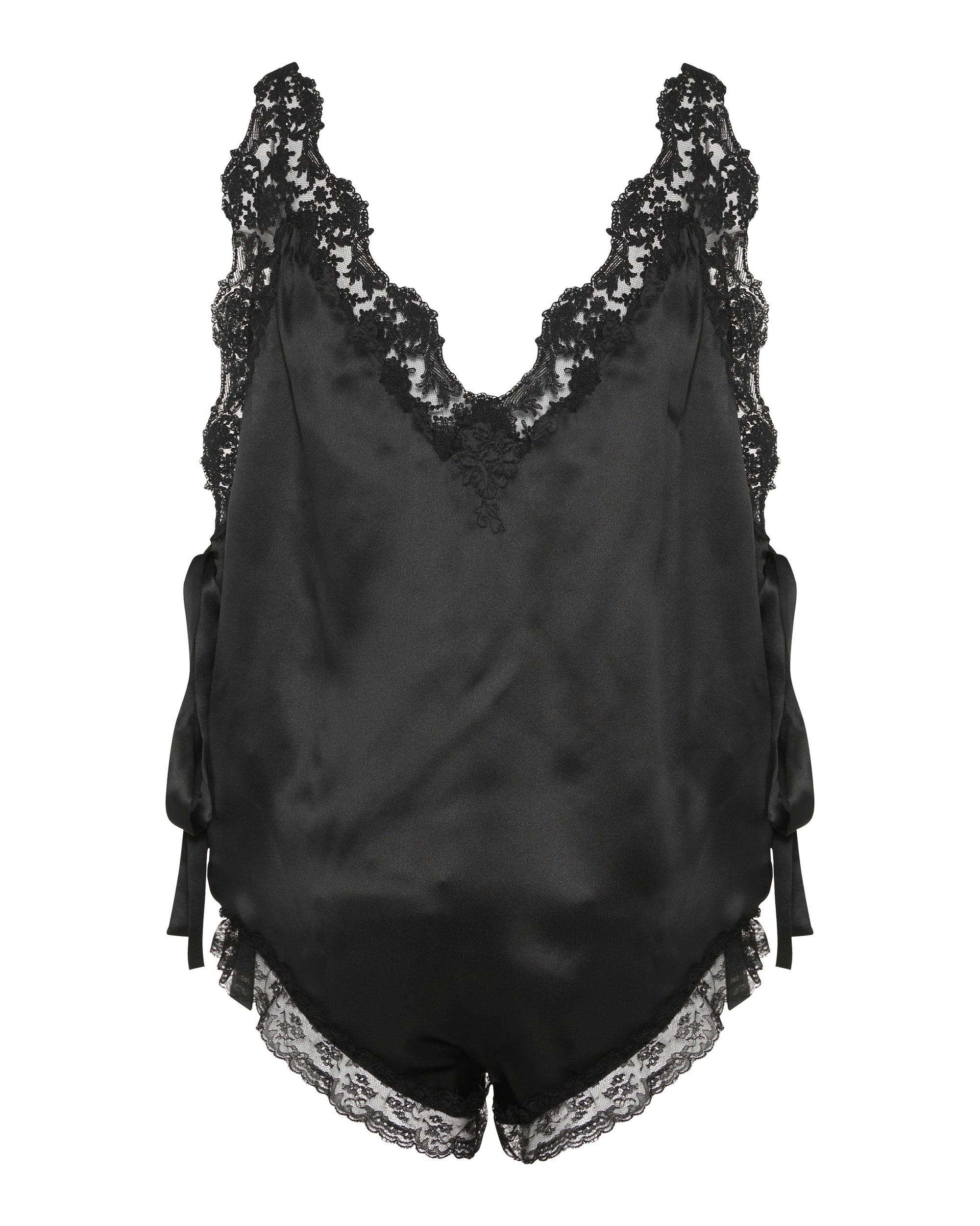 Laced Romper In Silk Crepe Muslin Saint laurent – Гарантія оригінальності – детальний вид
