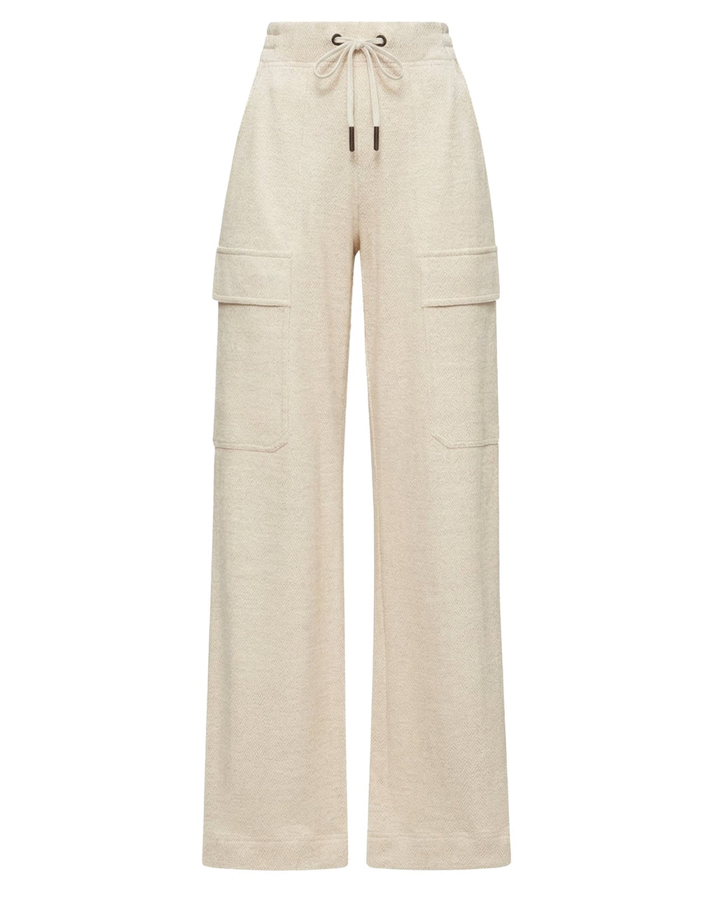 Linen And Cotton Blend Track Trousers Moncler – Гарантія оригінальності – боковий вид