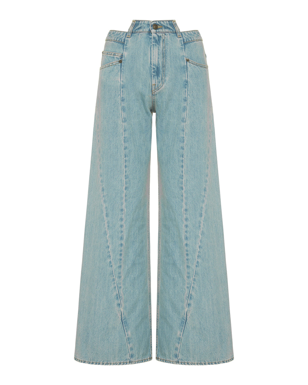 Оригінальна Cut Out Waistband Relaxed Fit Jeans Maison margiela – боковий вид