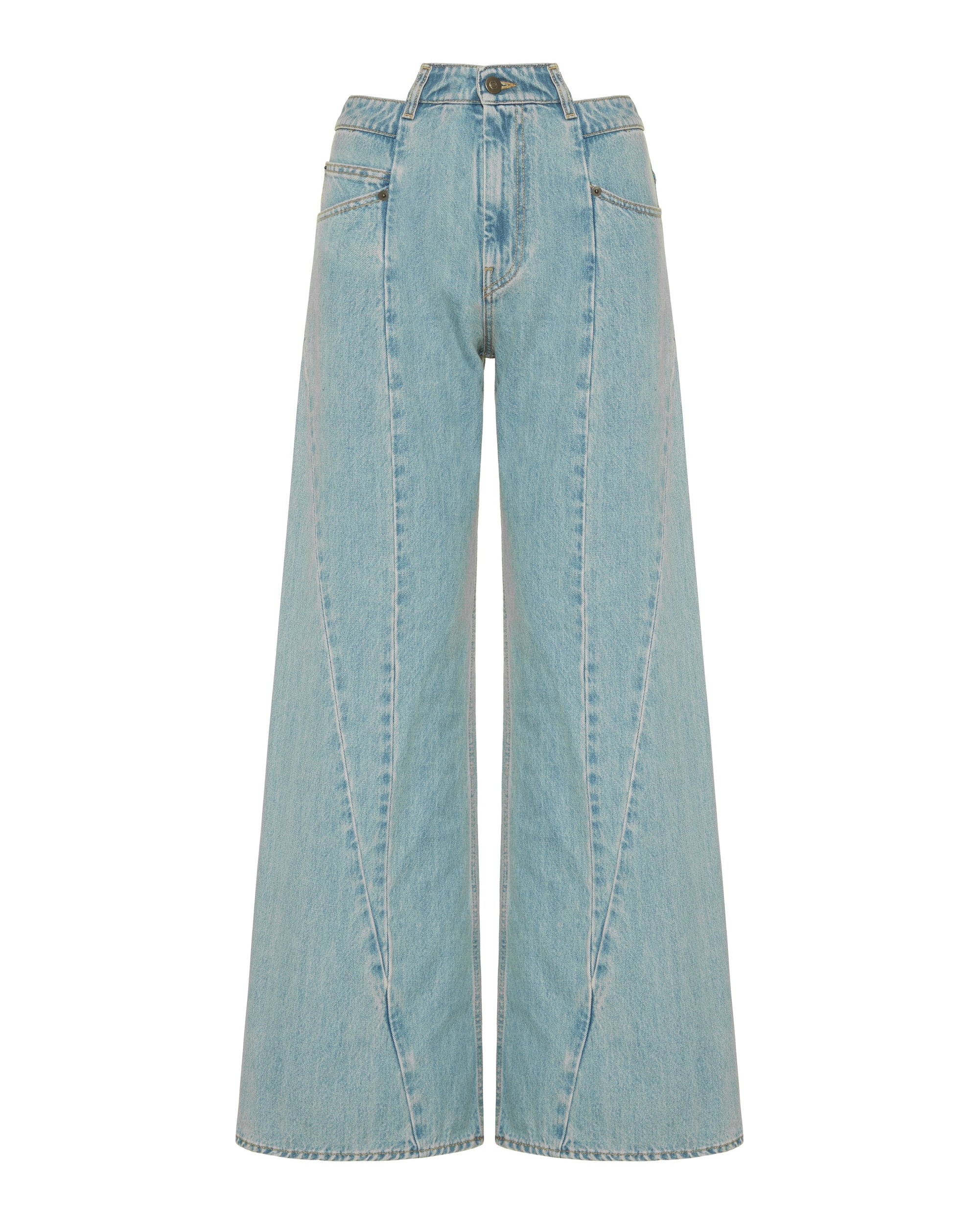 Оригінальна Cut Out Waistband Relaxed Fit Jeans Maison margiela – боковий вид