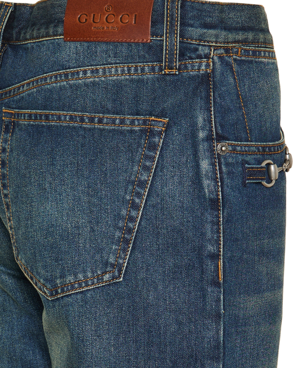 Horsebit Embellished MID Rise Wide Leg Jeans Gucci оригінал – Купити в Україні – збільшений вид