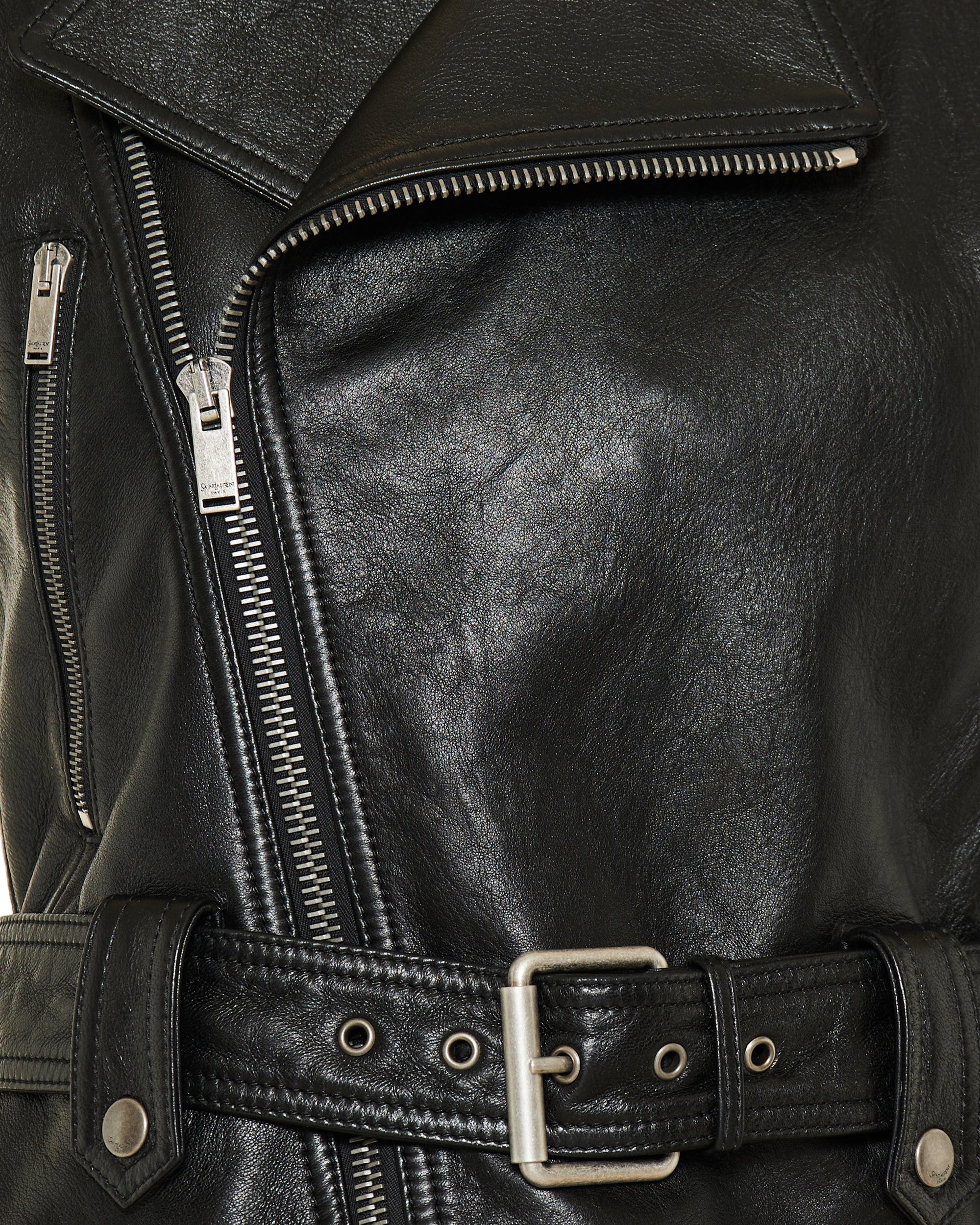Оригінальна Leather Biker Vest Saint laurent – збільшений вид
