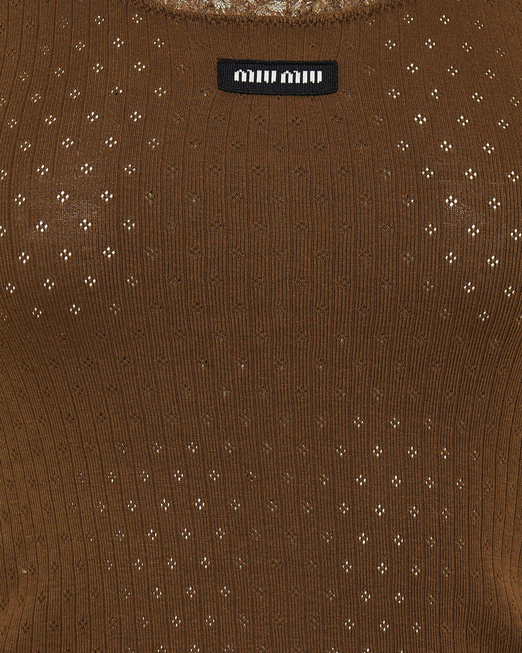 Оригінальна Cotton Tank Top Miu miu – збільшений вид