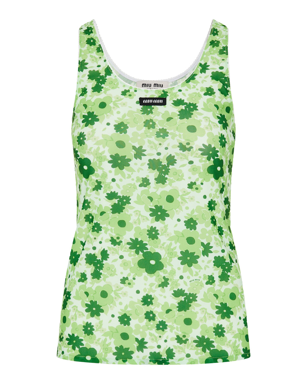 Stretch Floral Tank Top Miu miu – Гарантія оригінальності – боковий вид