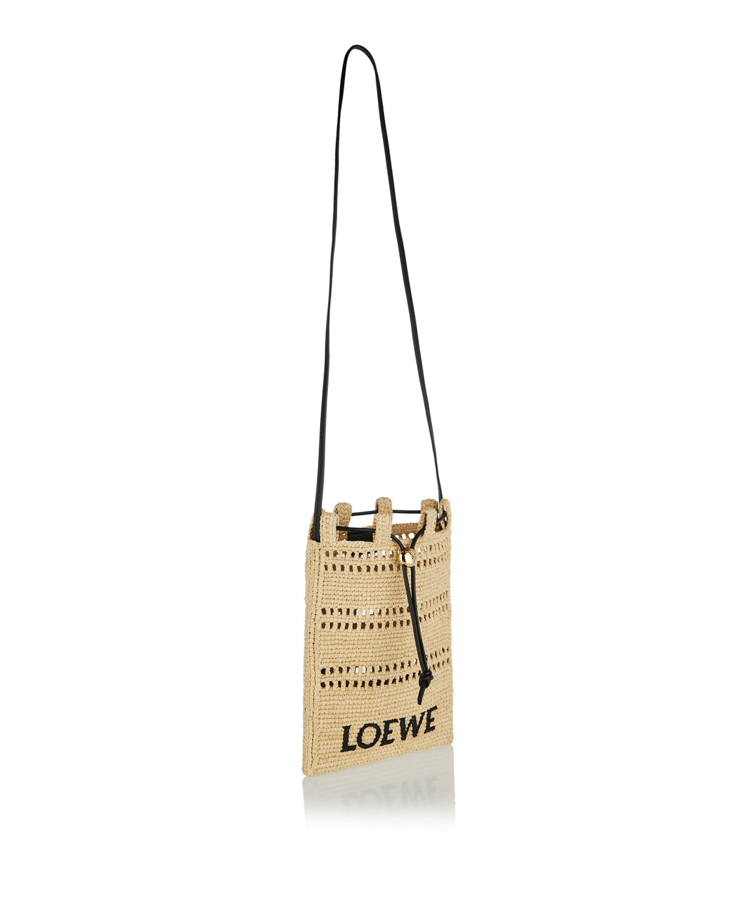 Drawstring Raffia Pocket Bag Loewe – Гарантія оригінальності – вид ззаду