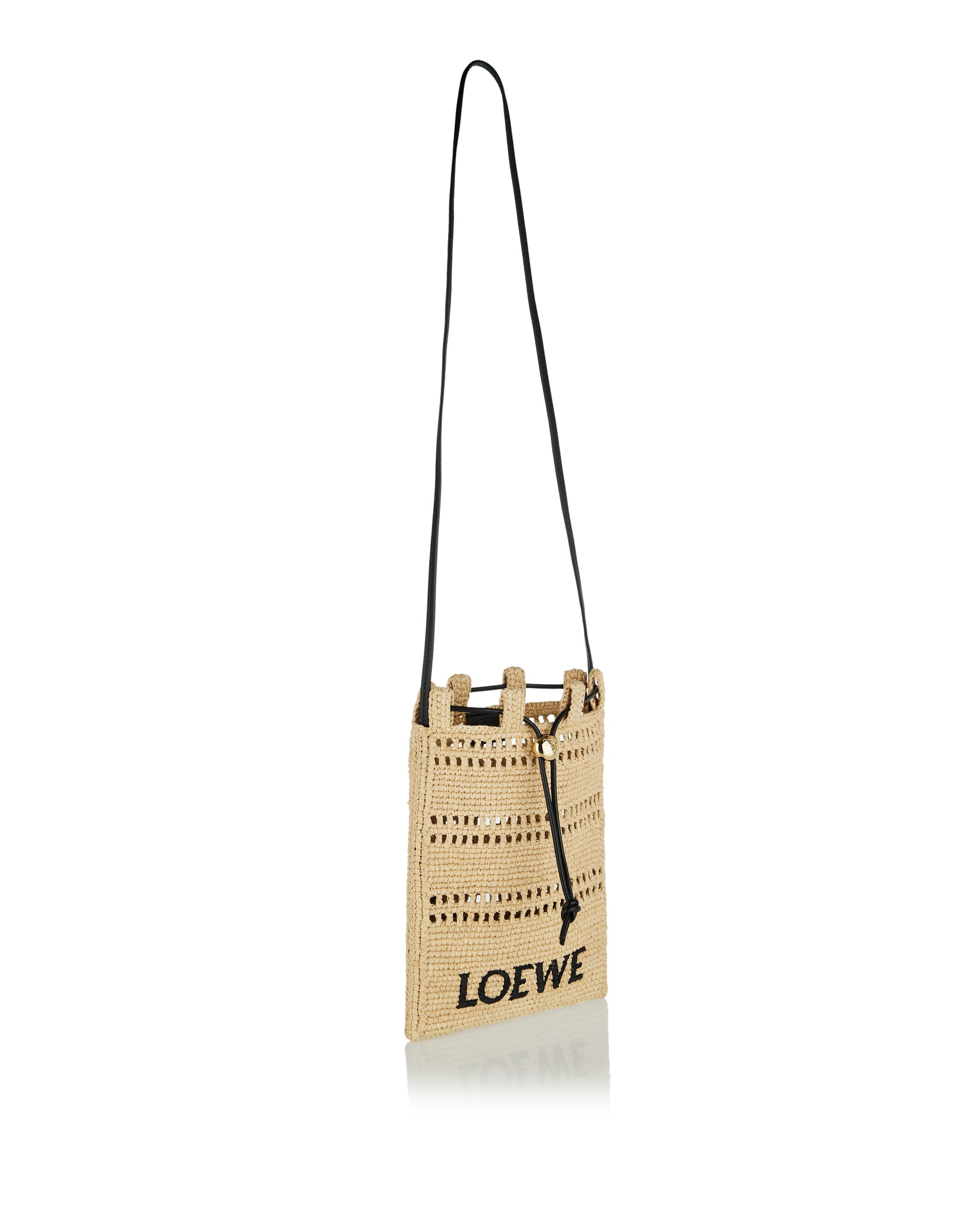 Drawstring Raffia Pocket Bag Loewe – Гарантія оригінальності – вид ззаду
